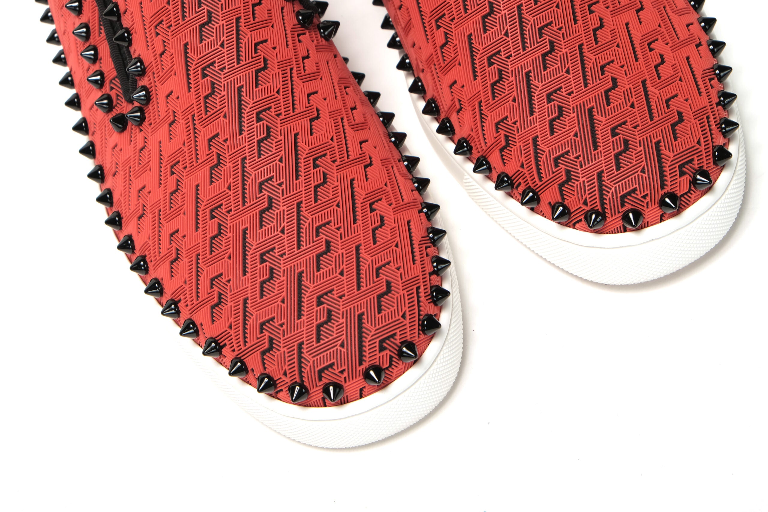 Christian Louboutin Black Smoothie/Black Pik Boat Flat Techno Shoes - DEA STILOSA MILANO