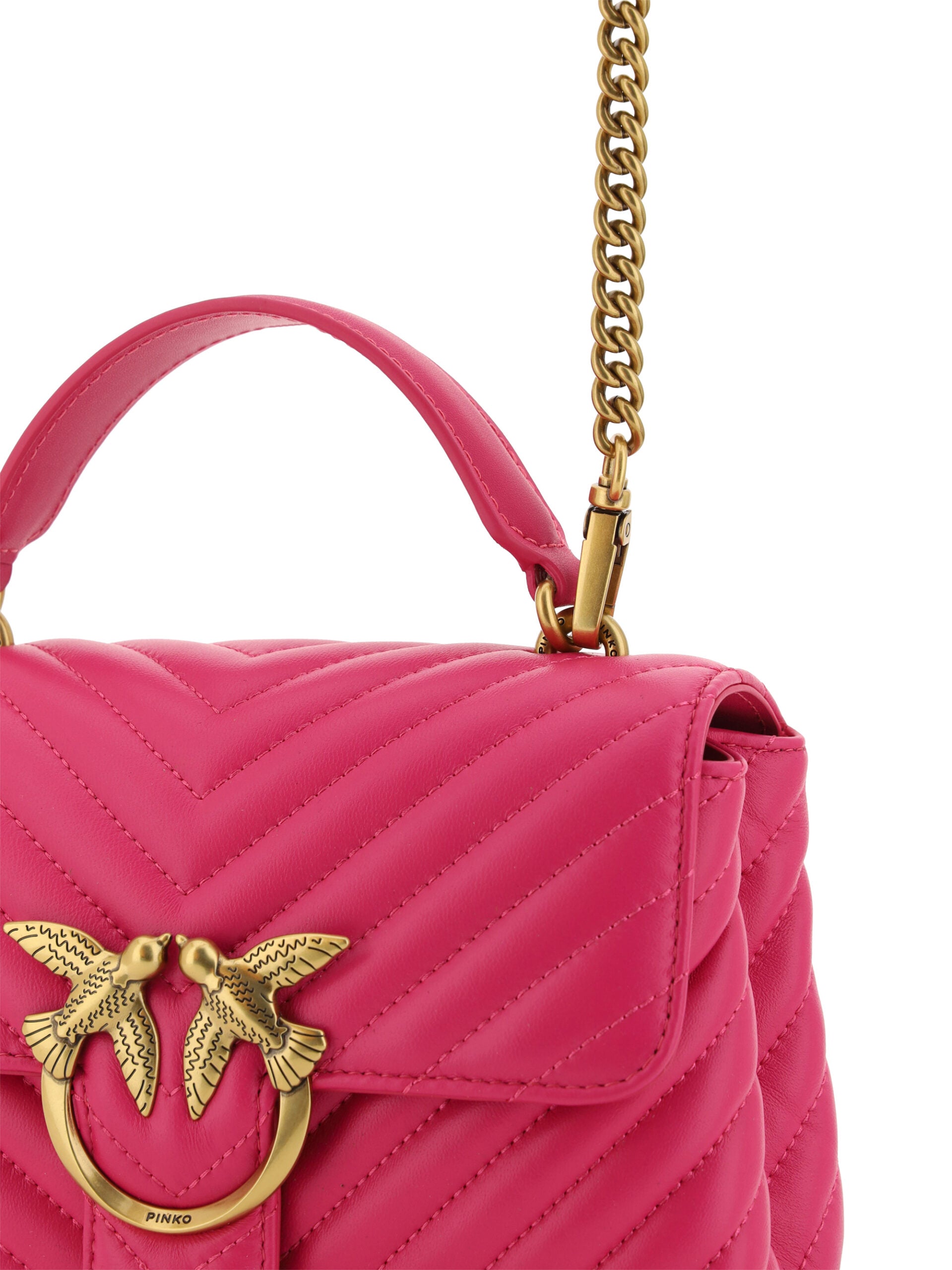 PINKO Pink Calf Leather Love Lady Mini Handbag - DEA STILOSA MILANO