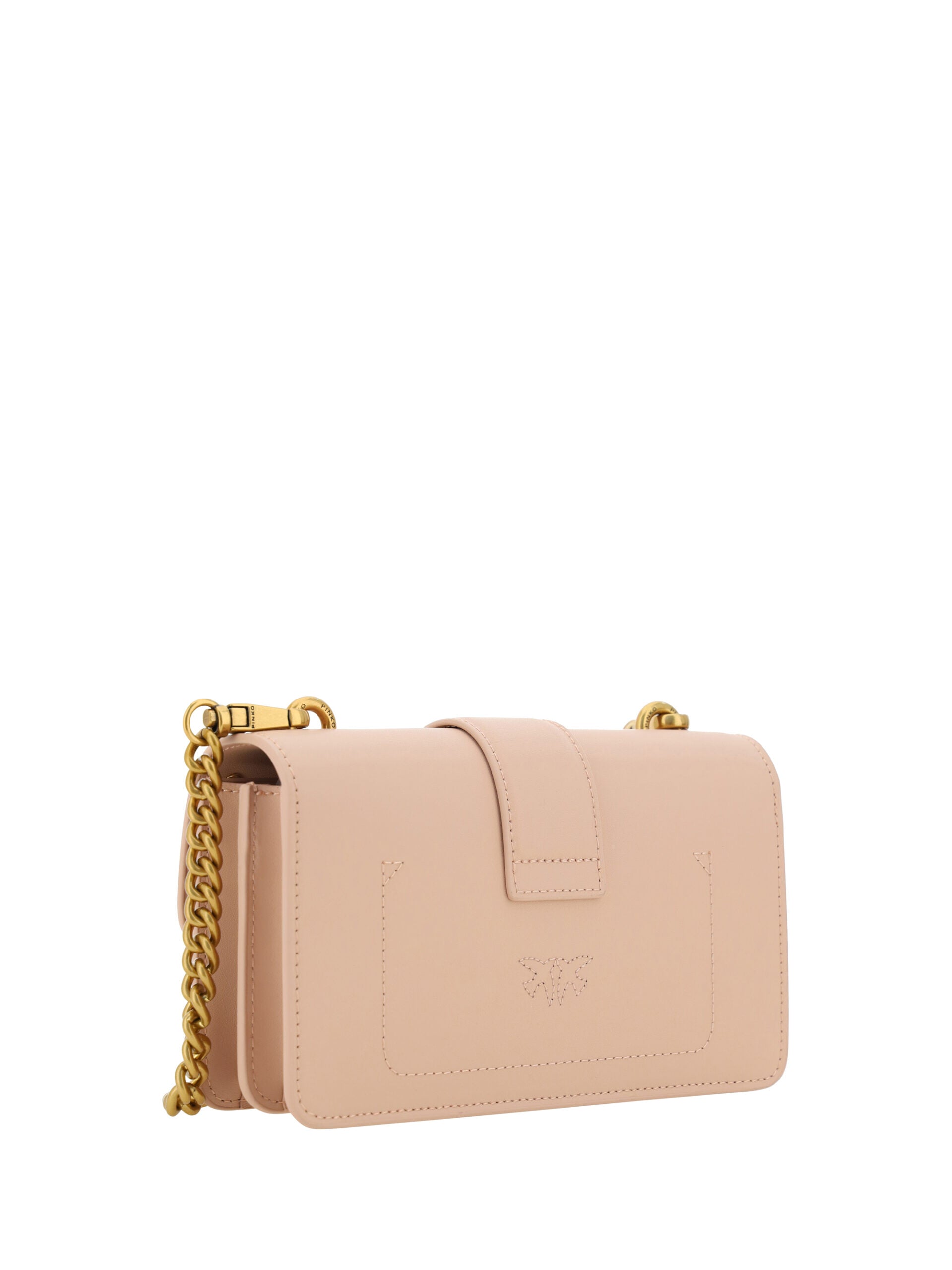 PINKO Pink Leather Mini Love One Shoulder Bag - DEA STILOSA MILANO