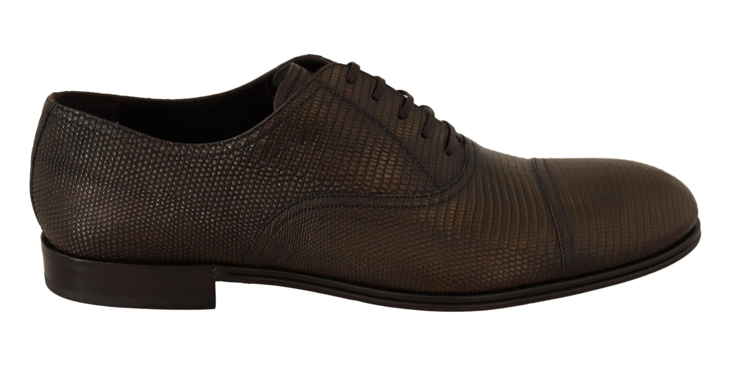 Dolce & Gabbana Brown Lizard Leather Dress Oxford Shoes - DEA STILOSA MILANO