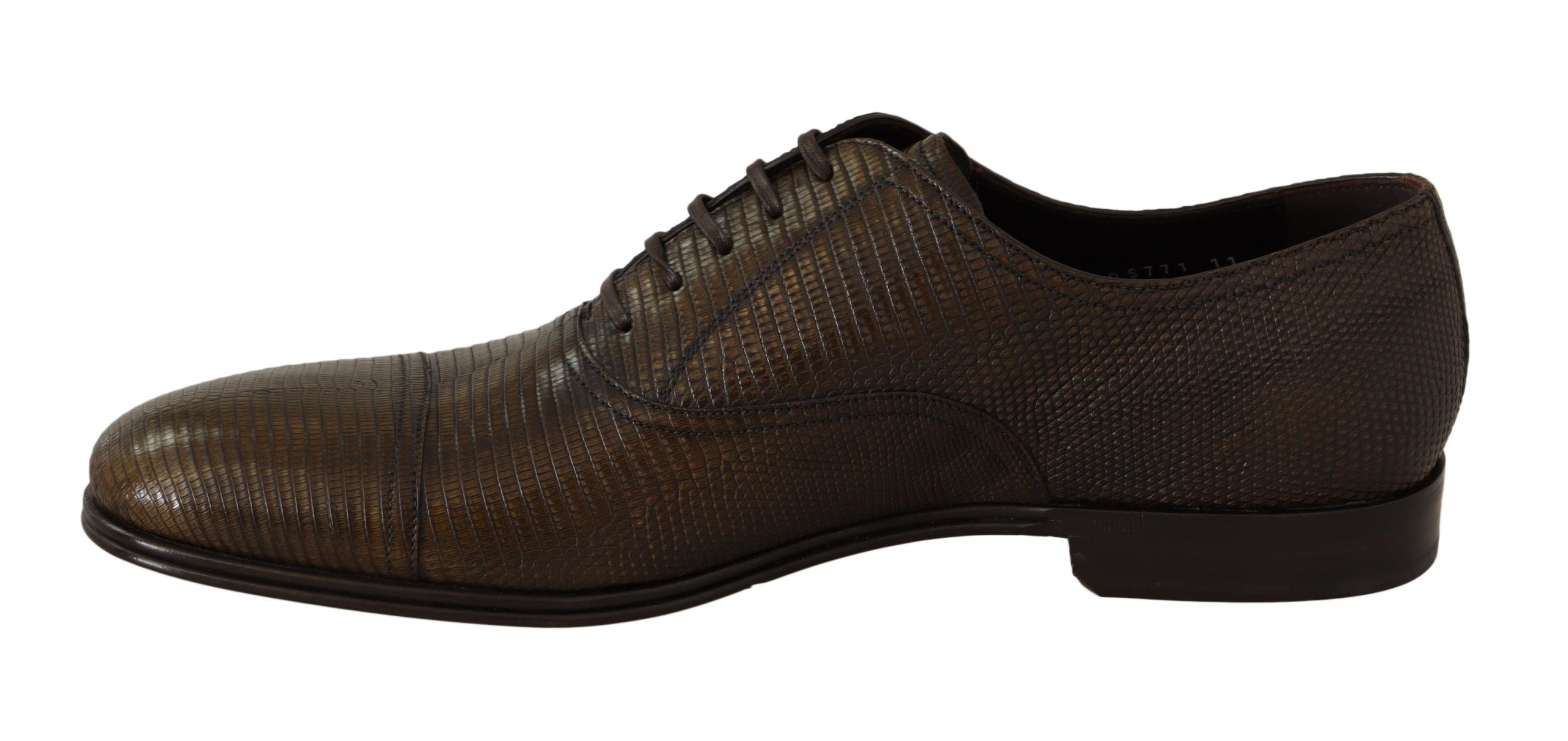 Dolce & Gabbana Brown Lizard Leather Dress Oxford Shoes - DEA STILOSA MILANO