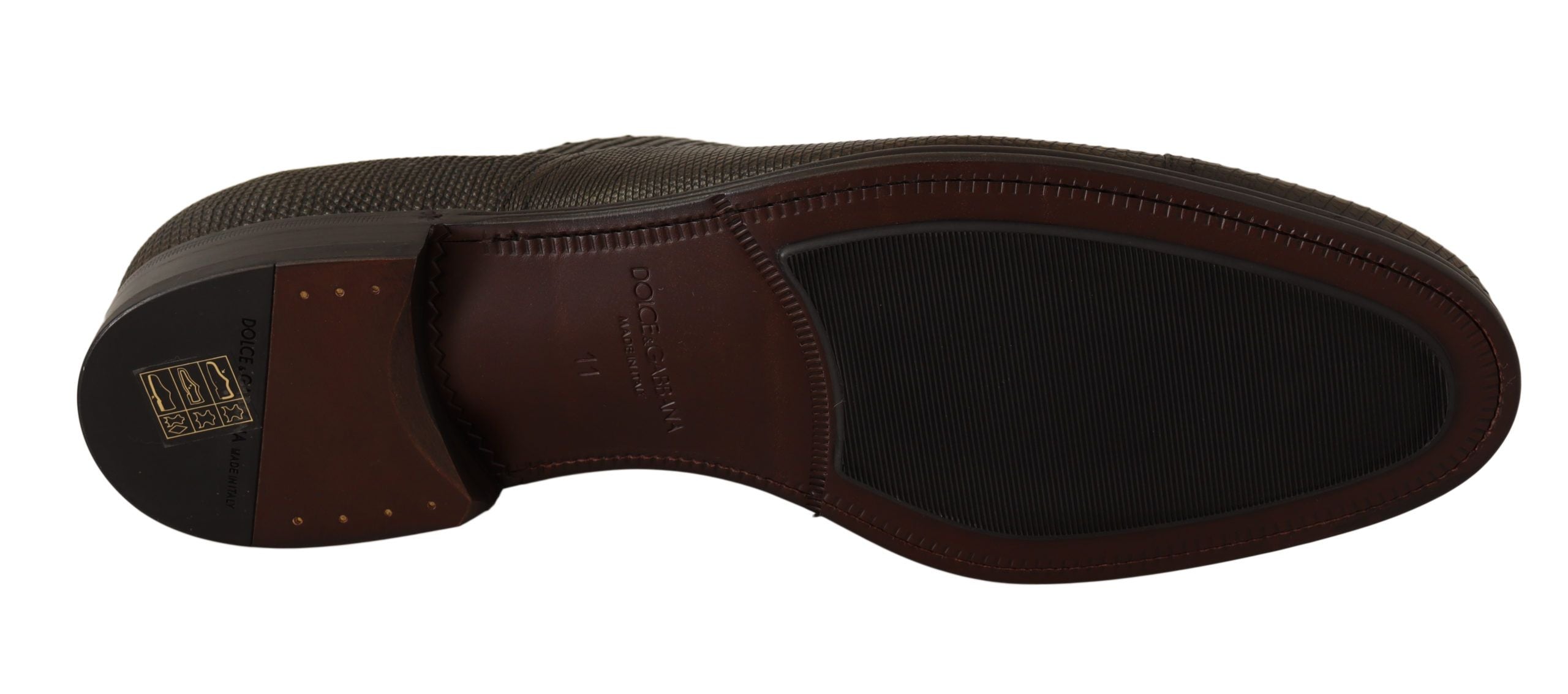Dolce & Gabbana Brown Lizard Leather Dress Oxford Shoes - DEA STILOSA MILANO