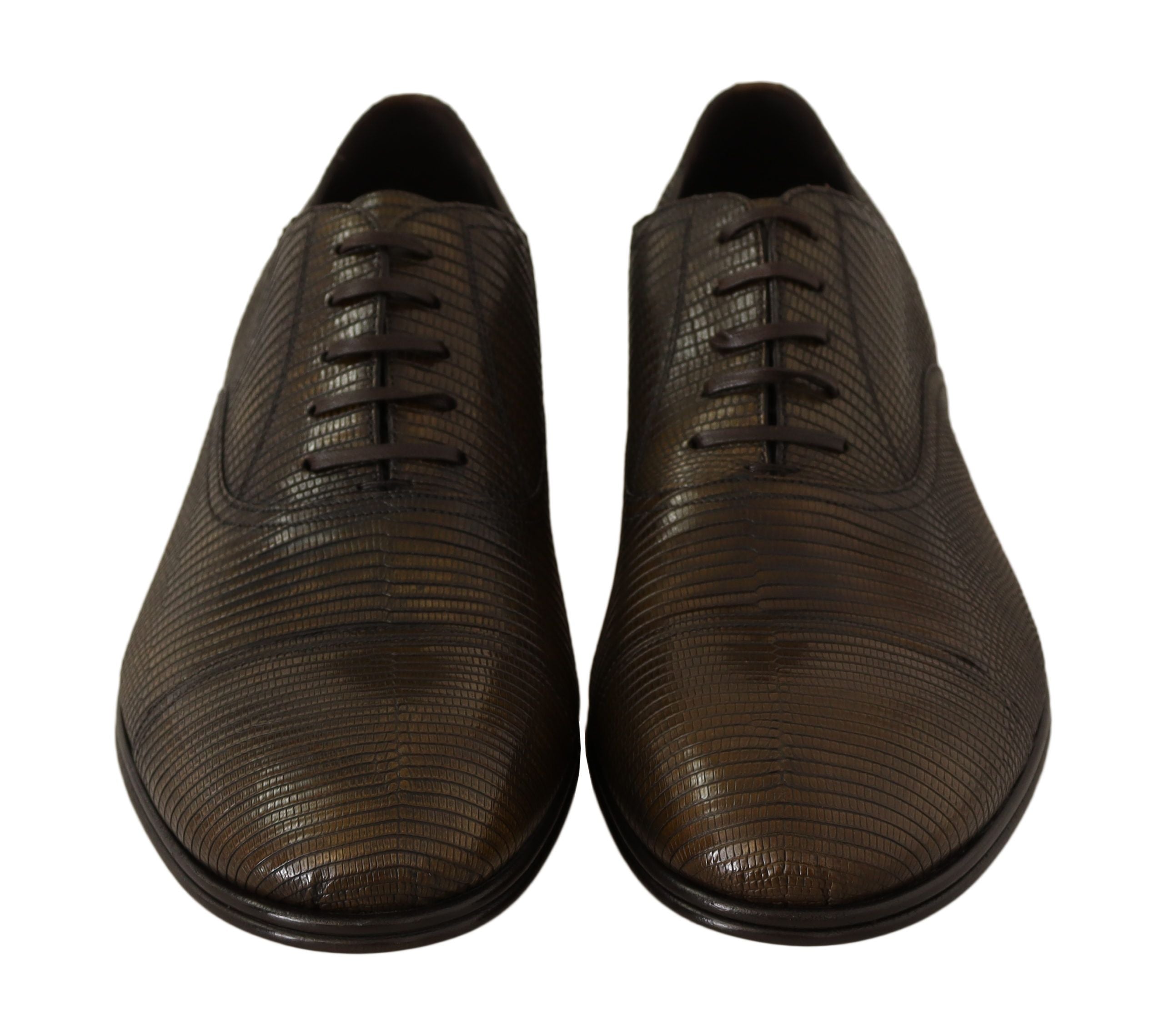 Dolce & Gabbana Brown Lizard Leather Dress Oxford Shoes - DEA STILOSA MILANO