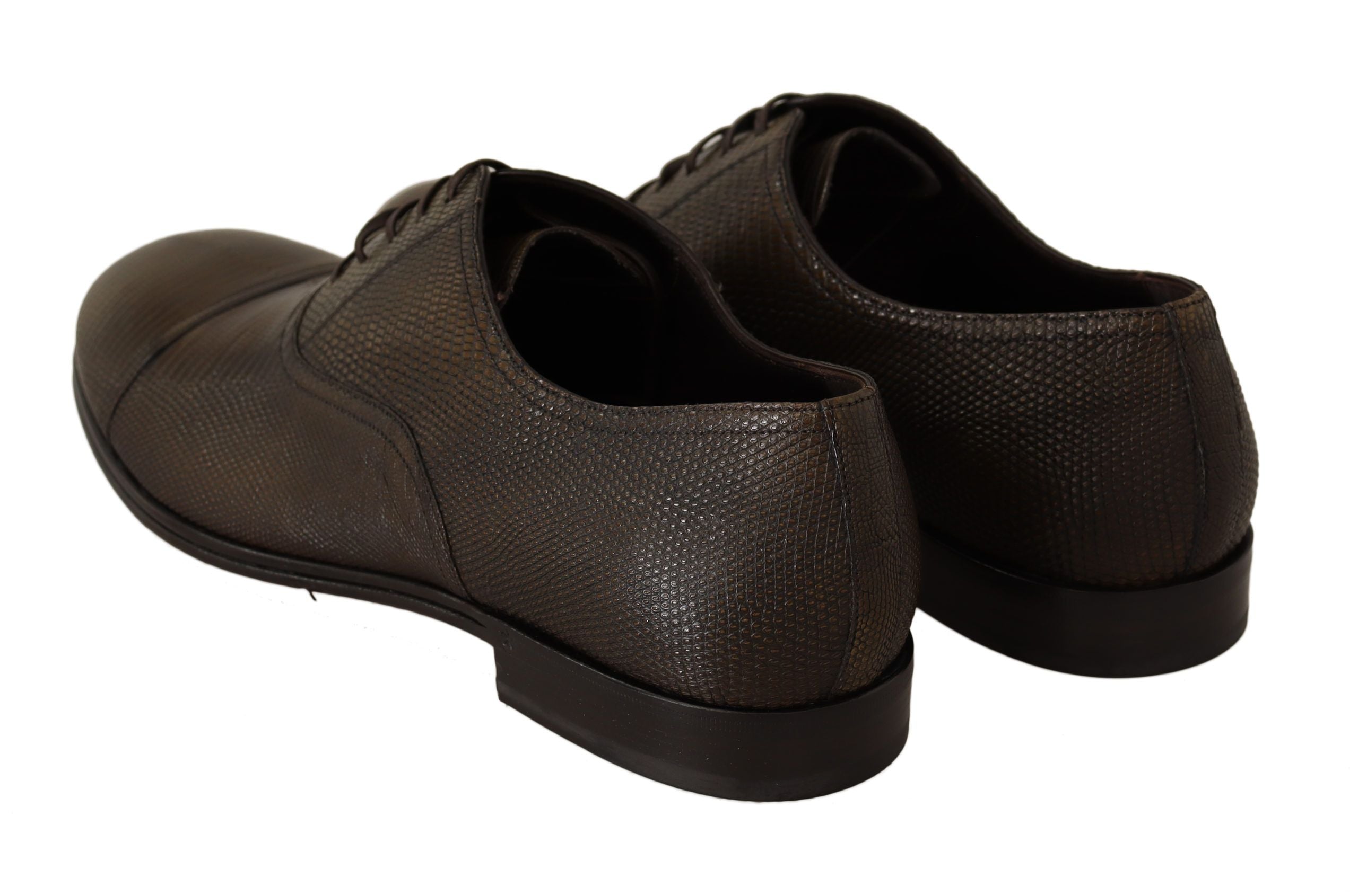 Dolce & Gabbana Brown Lizard Leather Dress Oxford Shoes - DEA STILOSA MILANO
