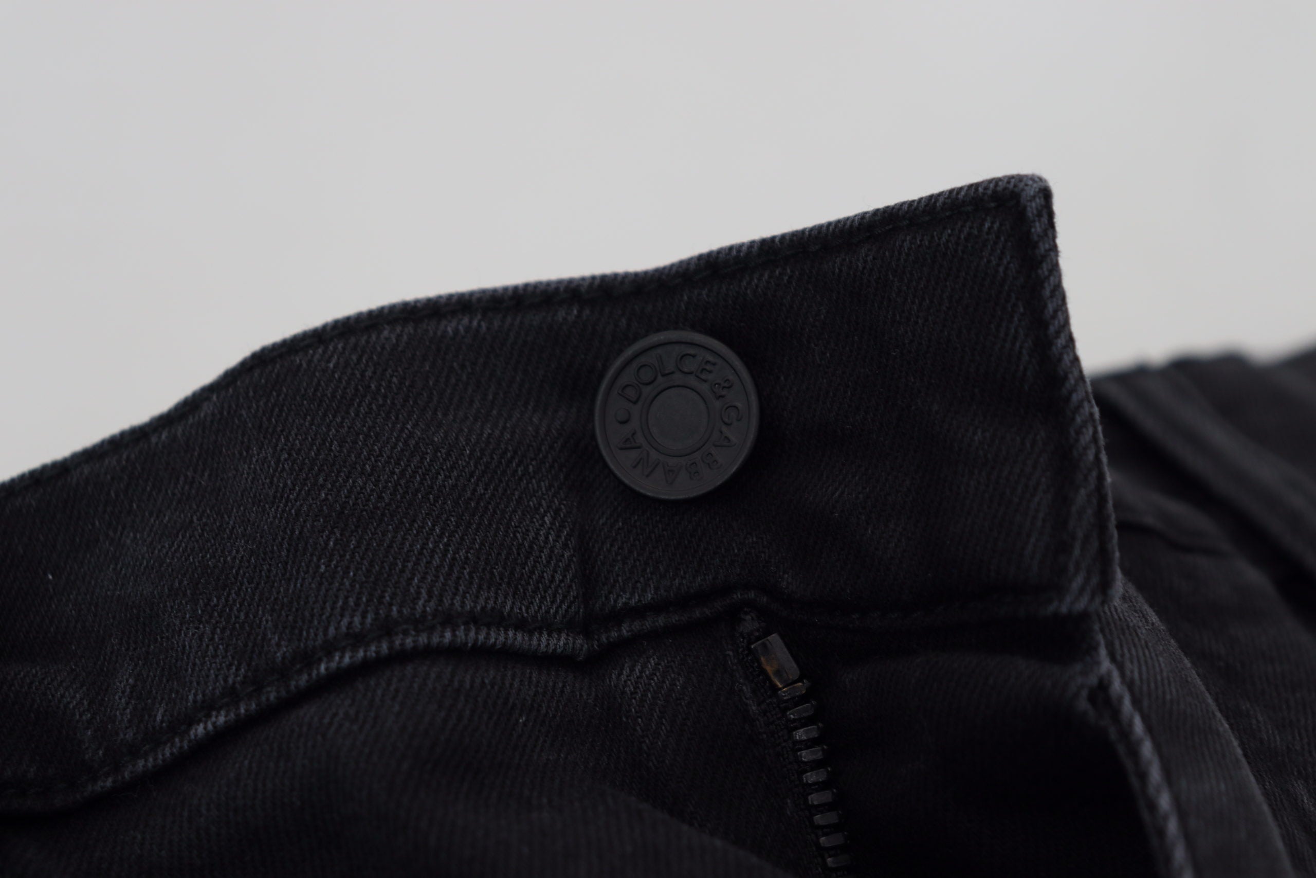 Dolce & Gabbana Black Cotton Patch Embroidery Denim Jeans - DEA STILOSA MILANO