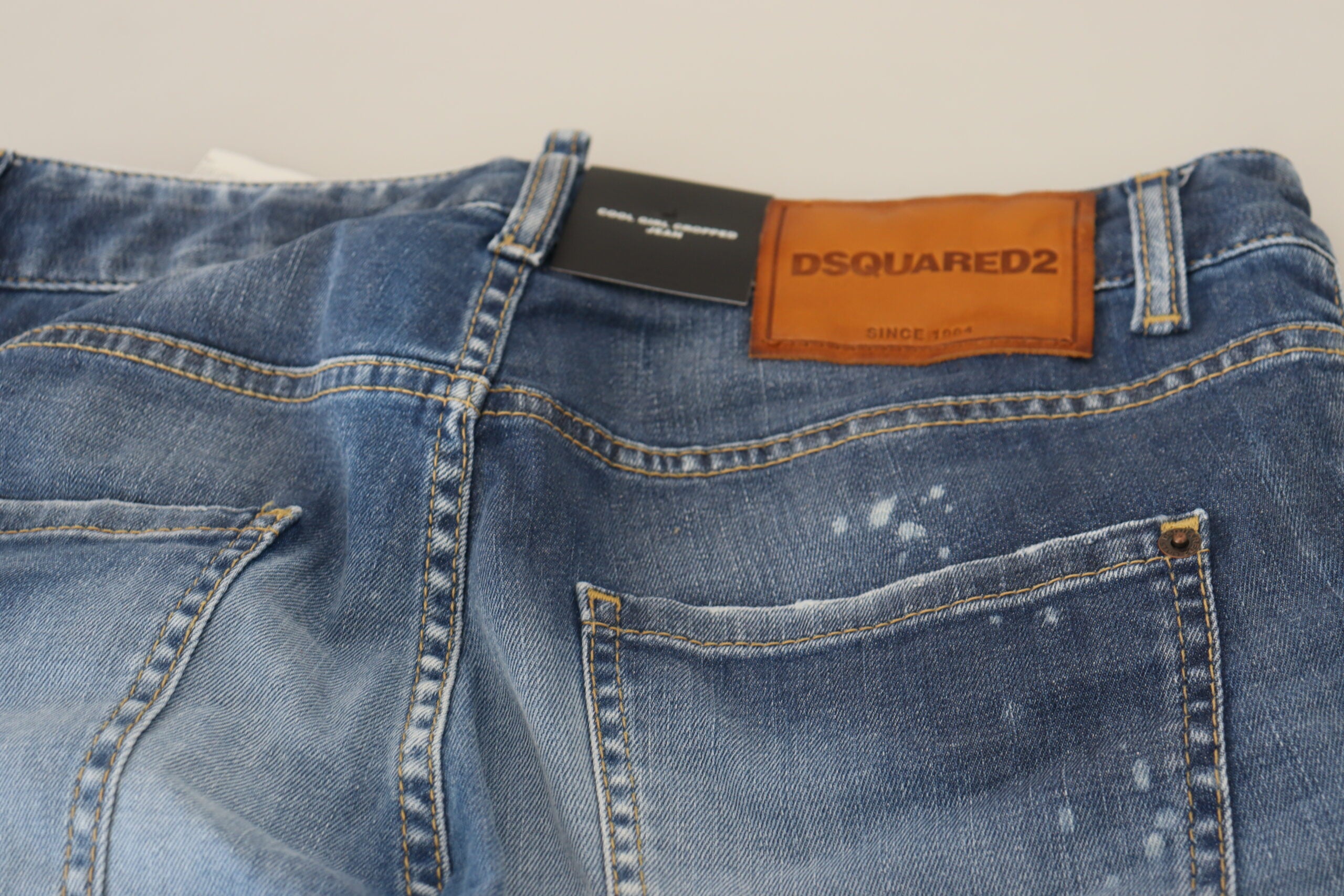 Dsquared² Blue Cotton Low Waist Cropped Denim Cool Girl Jeans - DEA STILOSA MILANO