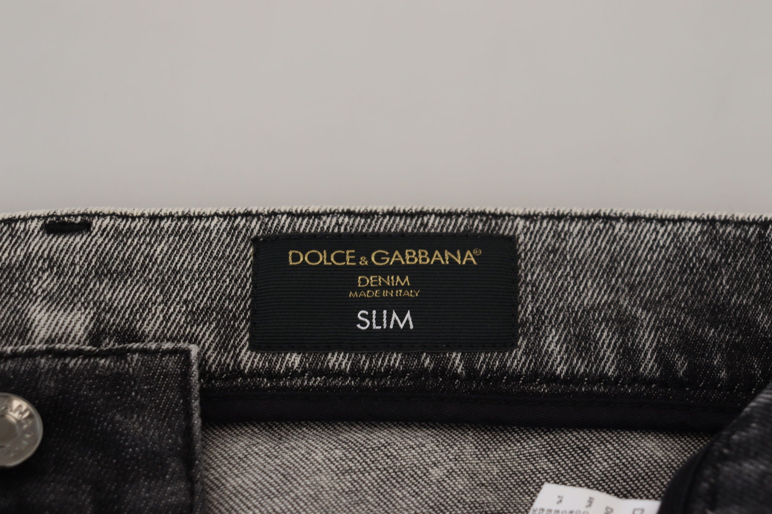 Dolce & Gabbana Gray Washed Cotton Low Waist Denim Jeans - DEA STILOSA MILANO