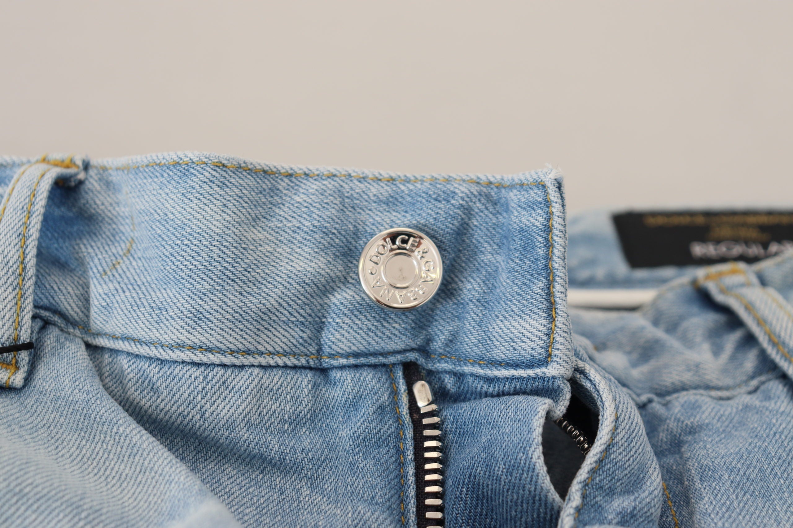 Dolce & Gabbana Light Blue Cotton Tattered Casual Denim Jeans - DEA STILOSA MILANO