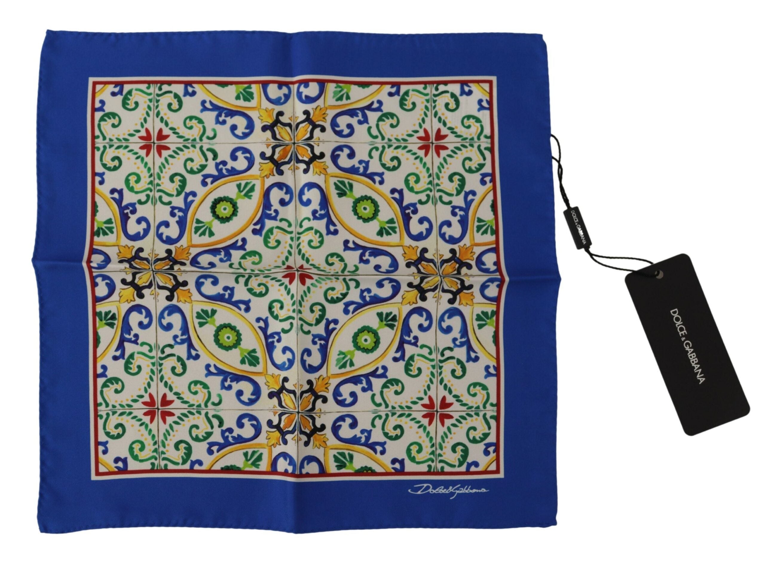 Dolce & Gabbana Multicolor Majolica Print Square Handkerchief Scarf - DEA STILOSA MILANO