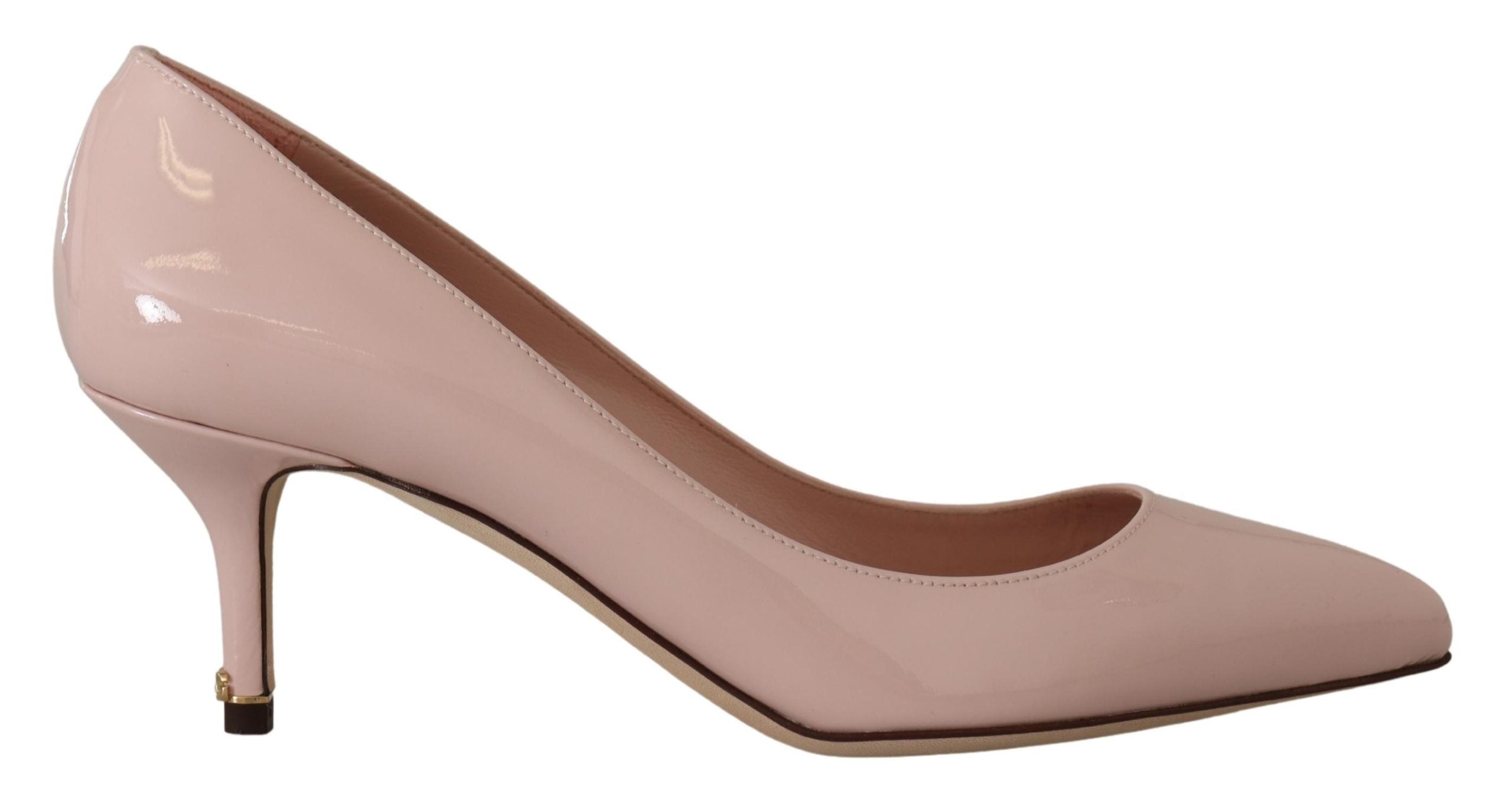 Dolce & Gabbana Pink Patent Leather Kitten Heels Pumps Shoes - DEA STILOSA MILANO