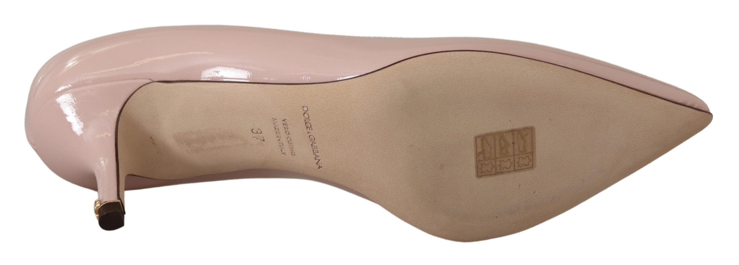 Dolce & Gabbana Pink Patent Leather Kitten Heels Pumps Shoes - DEA STILOSA MILANO