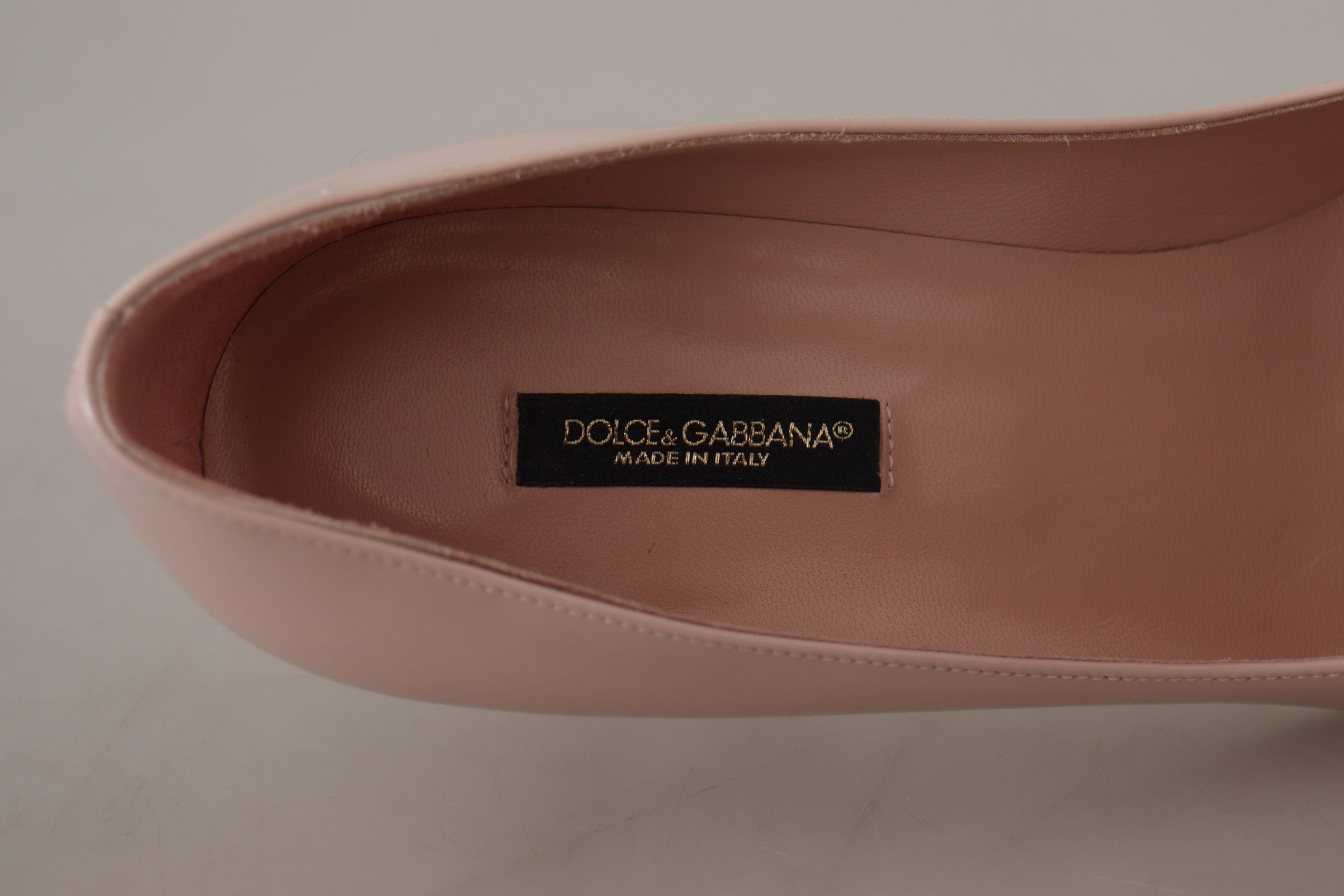 Dolce & Gabbana Pink Patent Leather Kitten Heels Pumps Shoes - DEA STILOSA MILANO