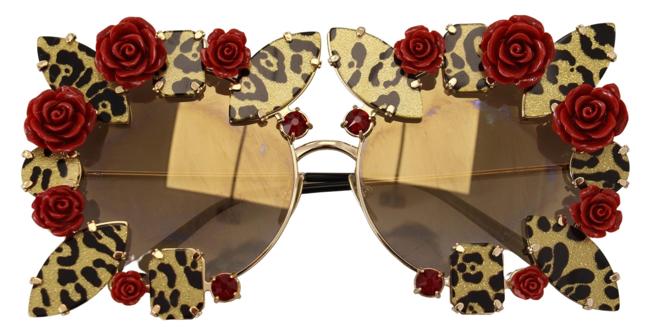 Dolce & Gabbana Gold Metal Frame Roses Embellished DG2207B Sunglasses - DEA STILOSA MILANO