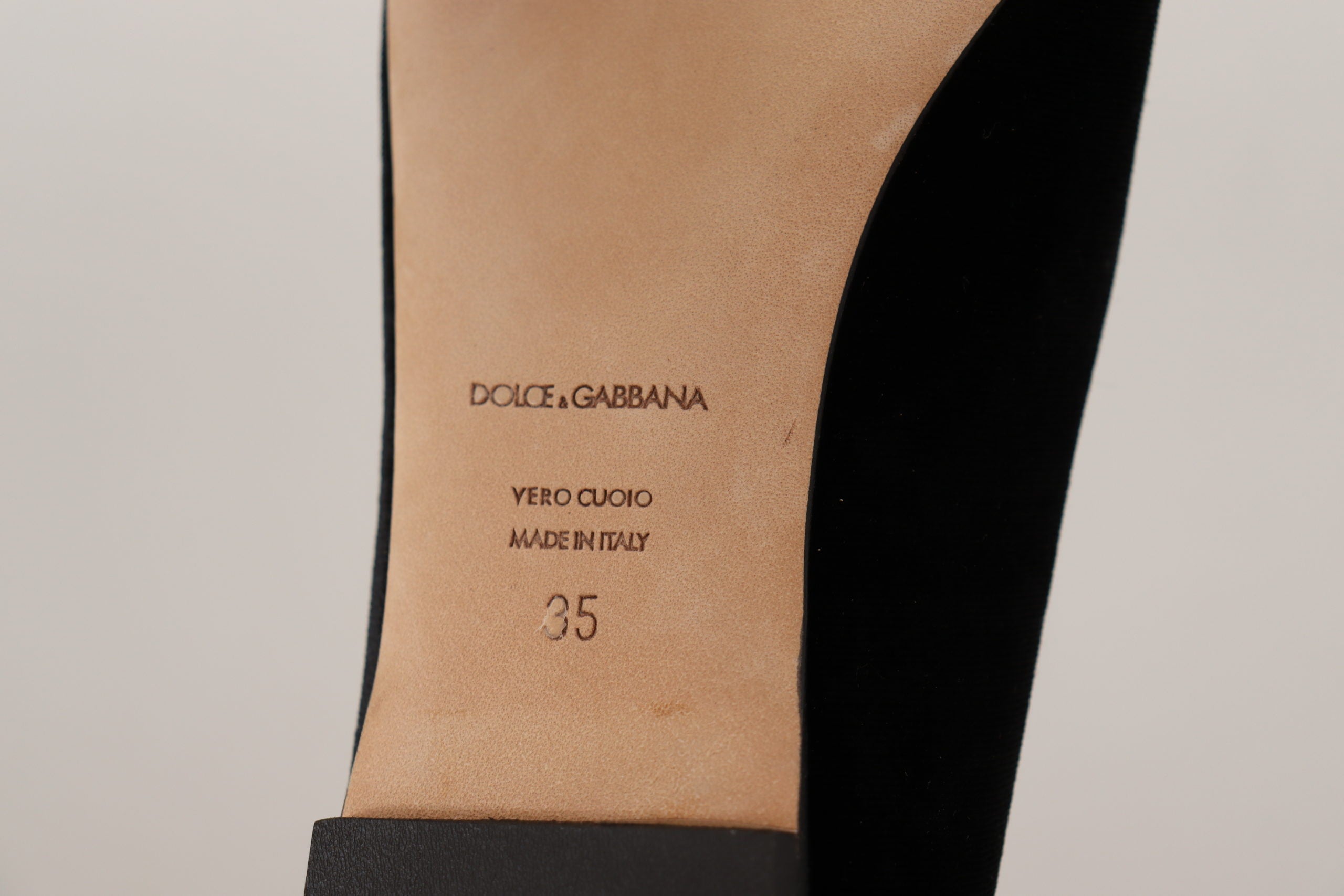 Dolce & Gabbana Black DG Sacred Heart Patch Slip On Flat Shoes - DEA STILOSA MILANO