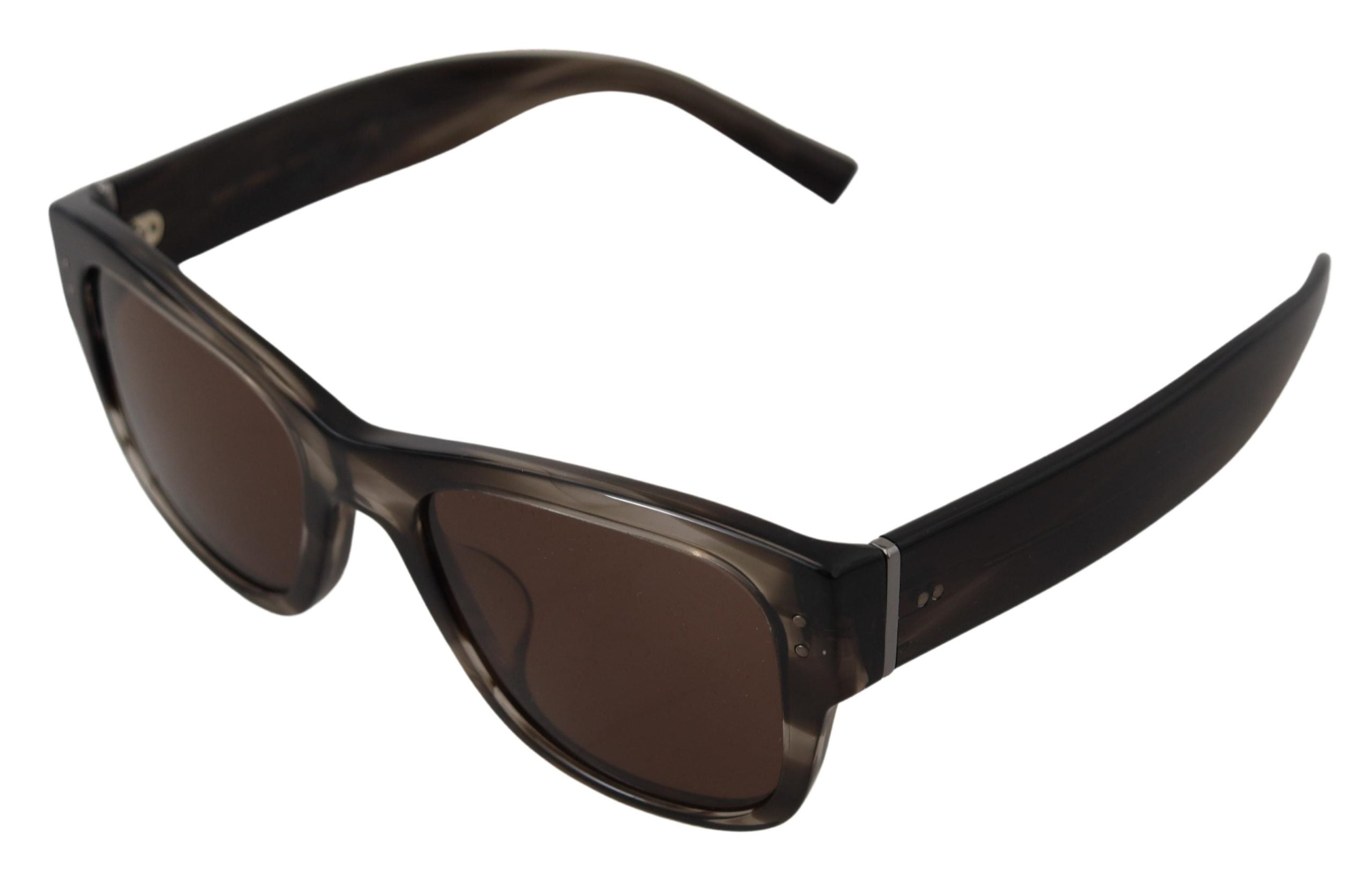 Dolce & Gabbana Brown Acetate Square DG338F Sunglasses - DEA STILOSA MILANO