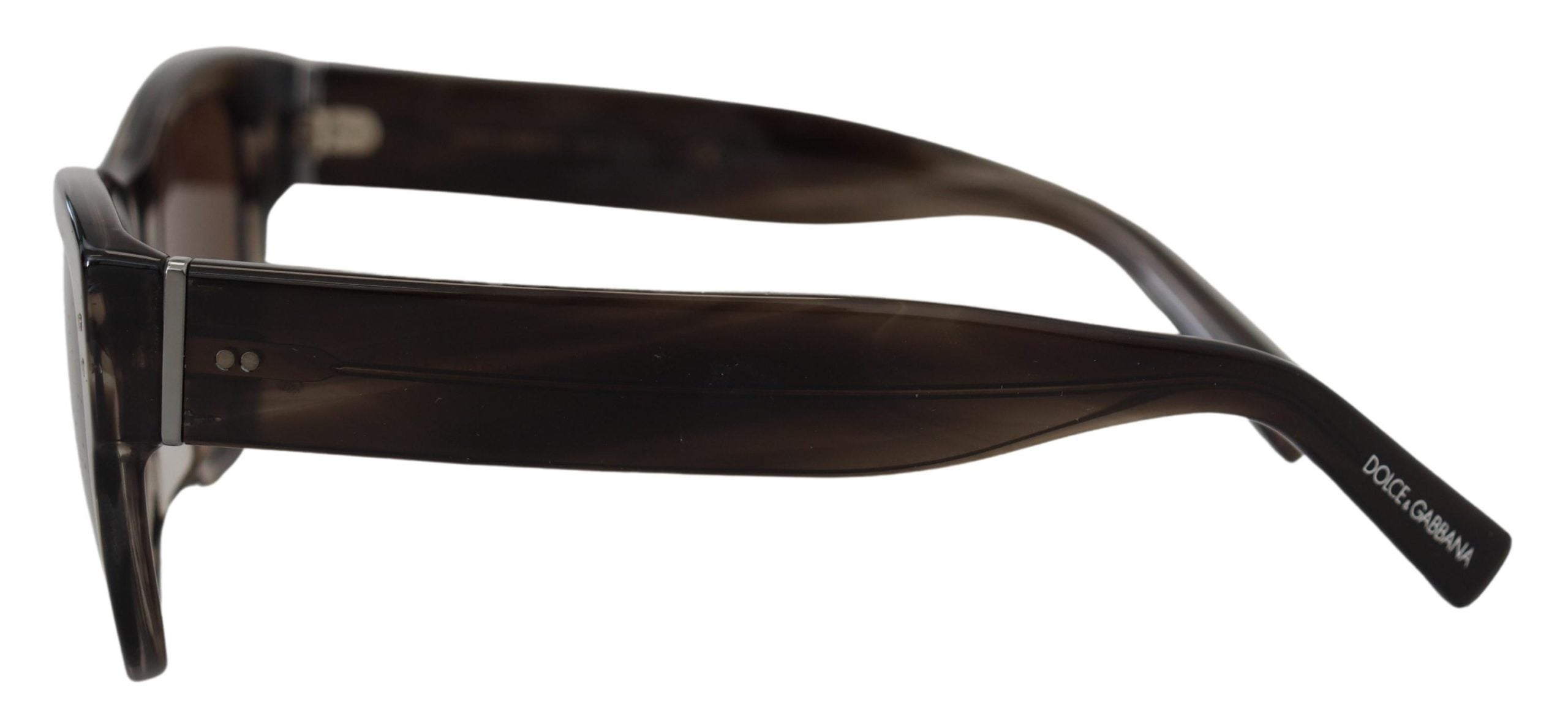 Dolce & Gabbana Brown Acetate Square DG338F Sunglasses - DEA STILOSA MILANO