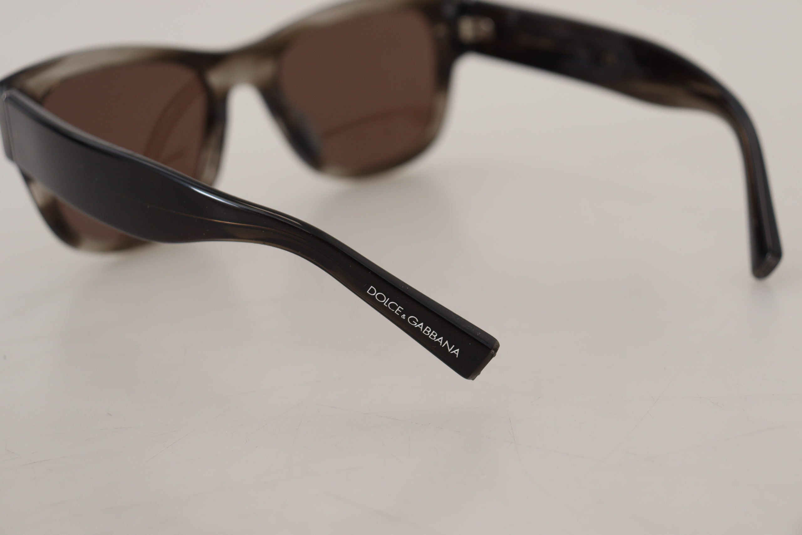 Dolce & Gabbana Brown Acetate Square DG338F Sunglasses - DEA STILOSA MILANO