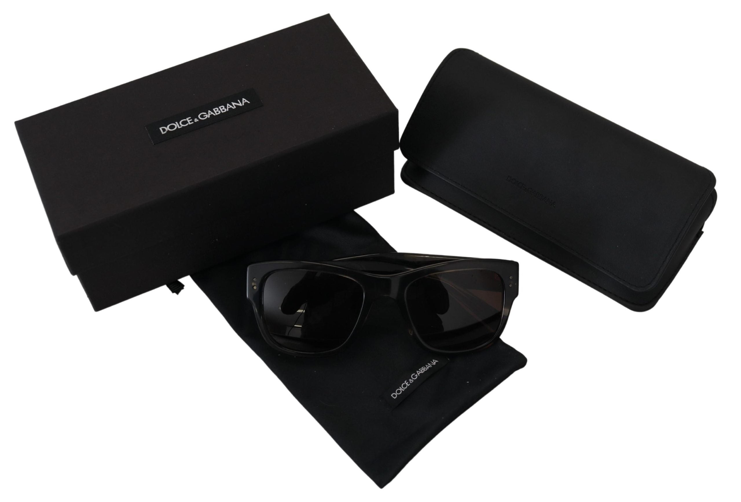 Dolce & Gabbana Brown Acetate Square DG338F Sunglasses - DEA STILOSA MILANO