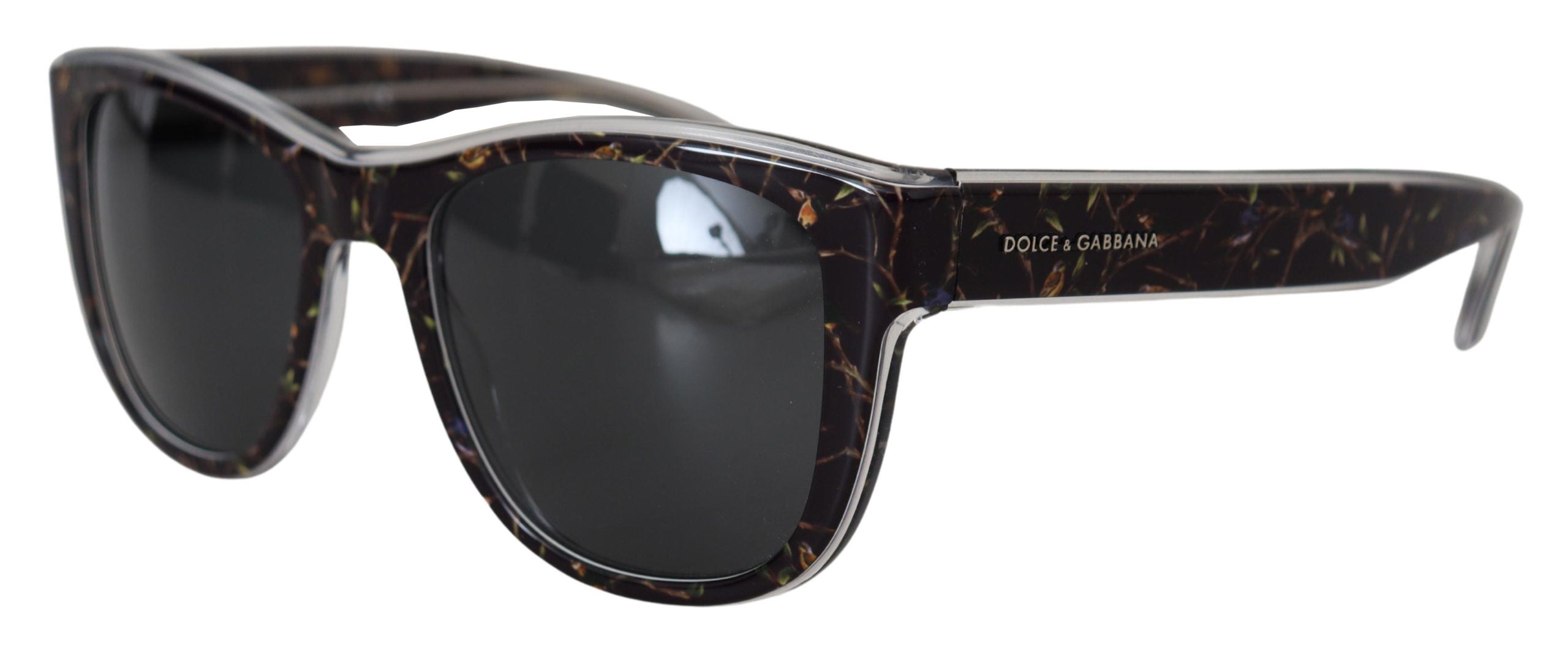 Dolce & Gabbana Black Bird Square Full Rim Acetate DG4284 Sunglasses - DEA STILOSA MILANO