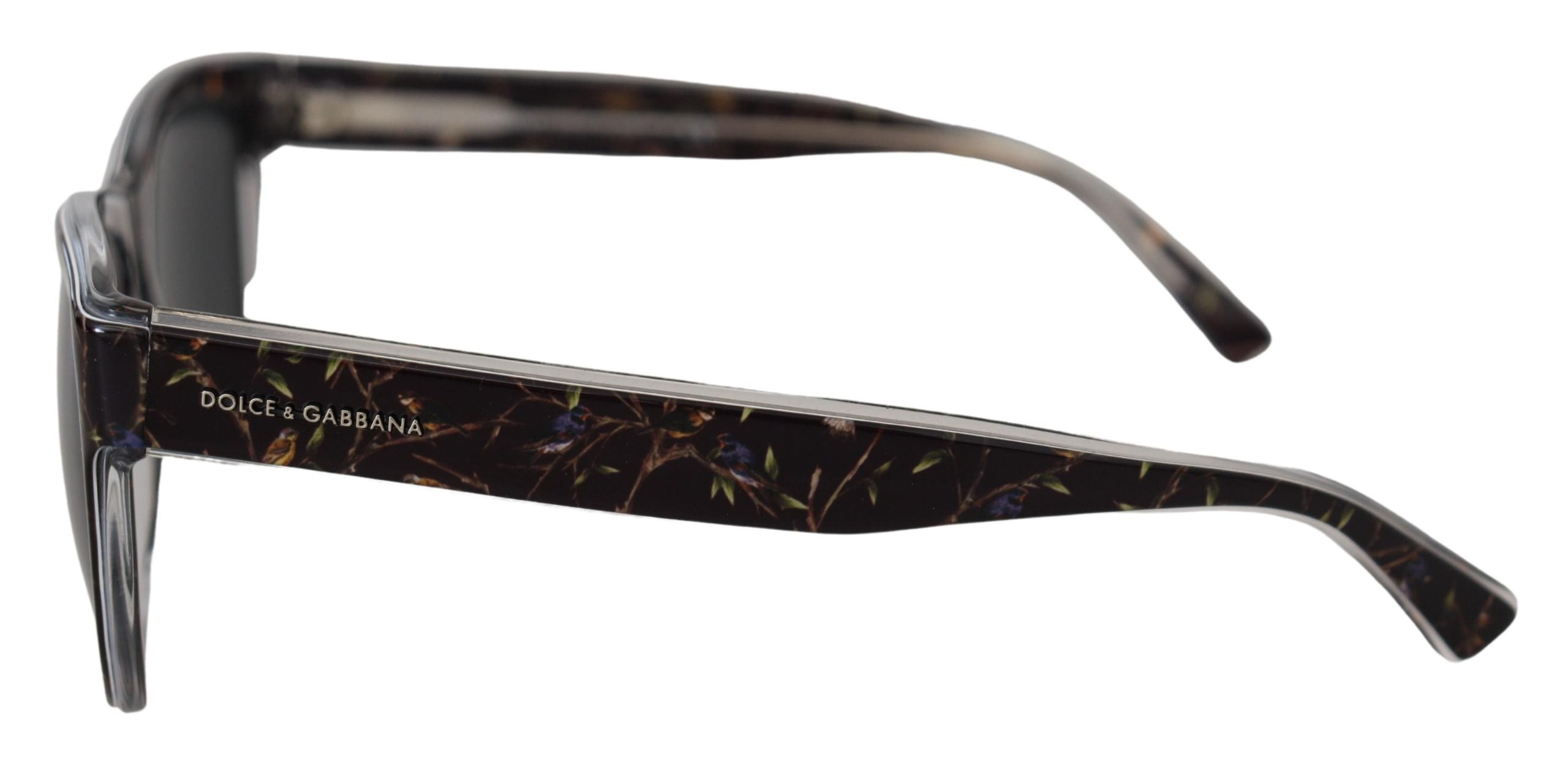 Dolce & Gabbana Black Bird Square Full Rim Acetate DG4284 Sunglasses - DEA STILOSA MILANO