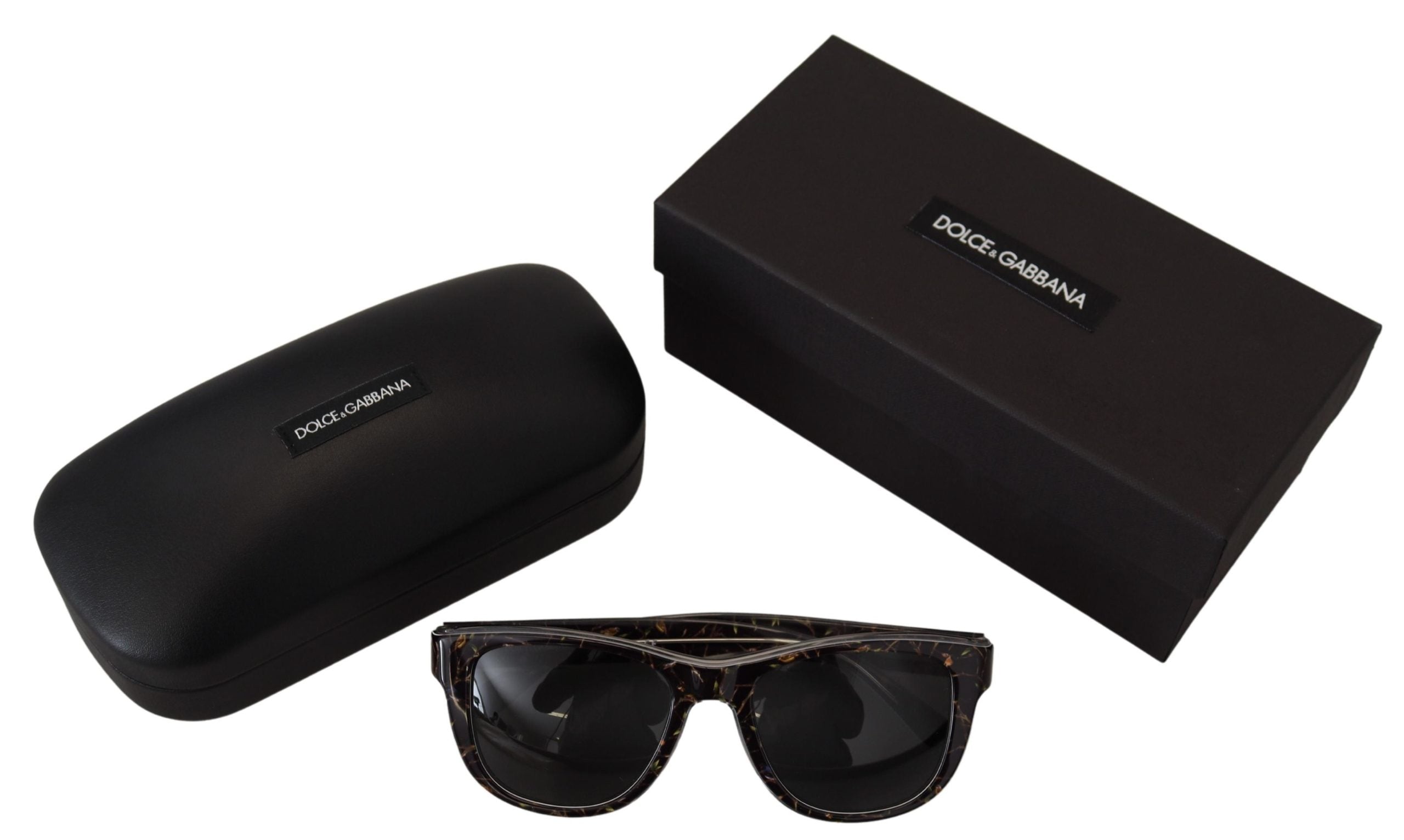 Dolce & Gabbana Black Bird Square Full Rim Acetate DG4284 Sunglasses - DEA STILOSA MILANO