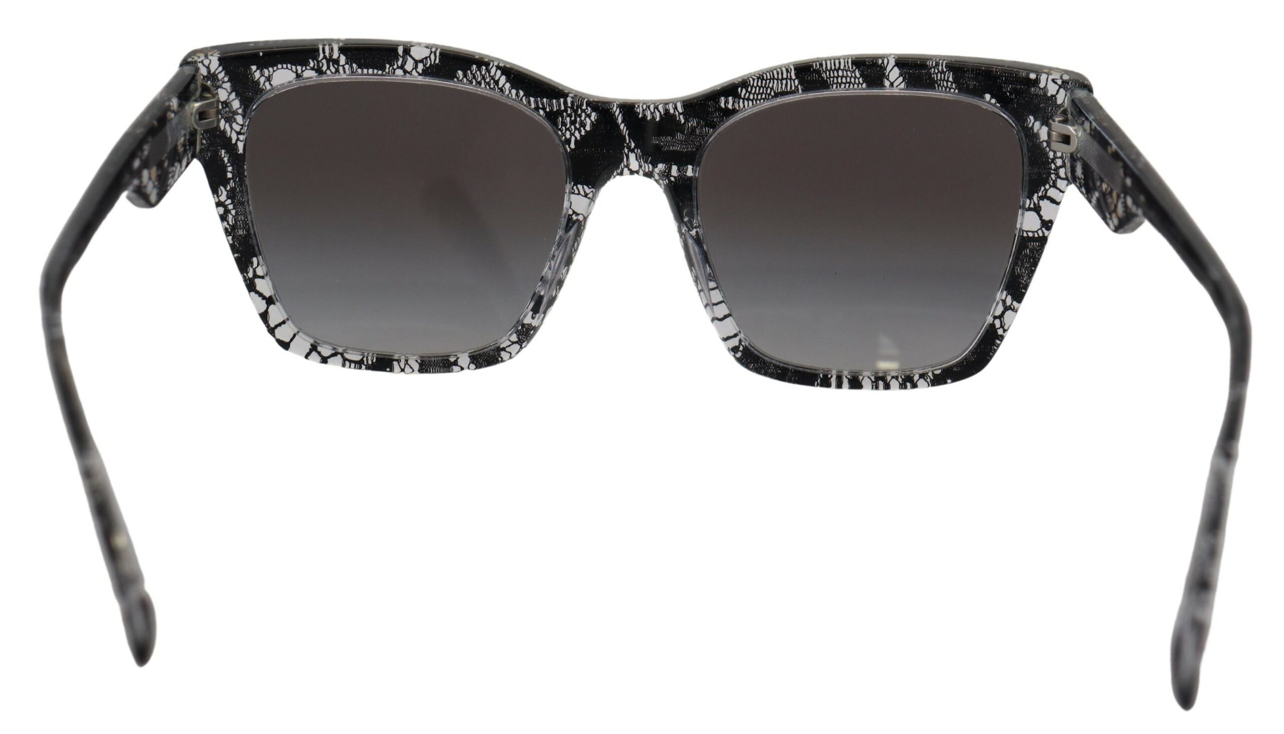 Dolce & Gabbana Black DG4384 Lace Square Acetate Full Rim Sunglasses - DEA STILOSA MILANO