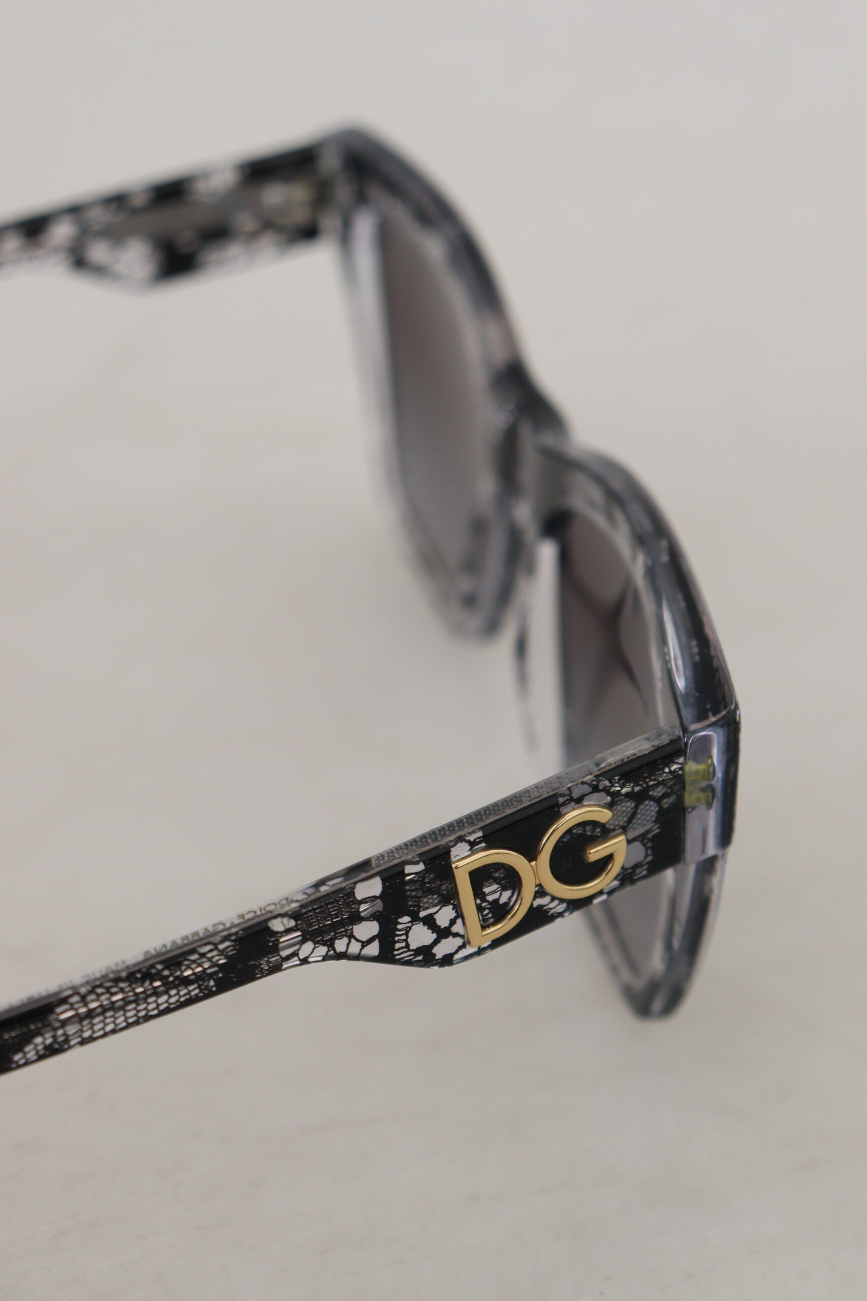 Dolce & Gabbana Black DG4384 Lace Square Acetate Full Rim Sunglasses - DEA STILOSA MILANO