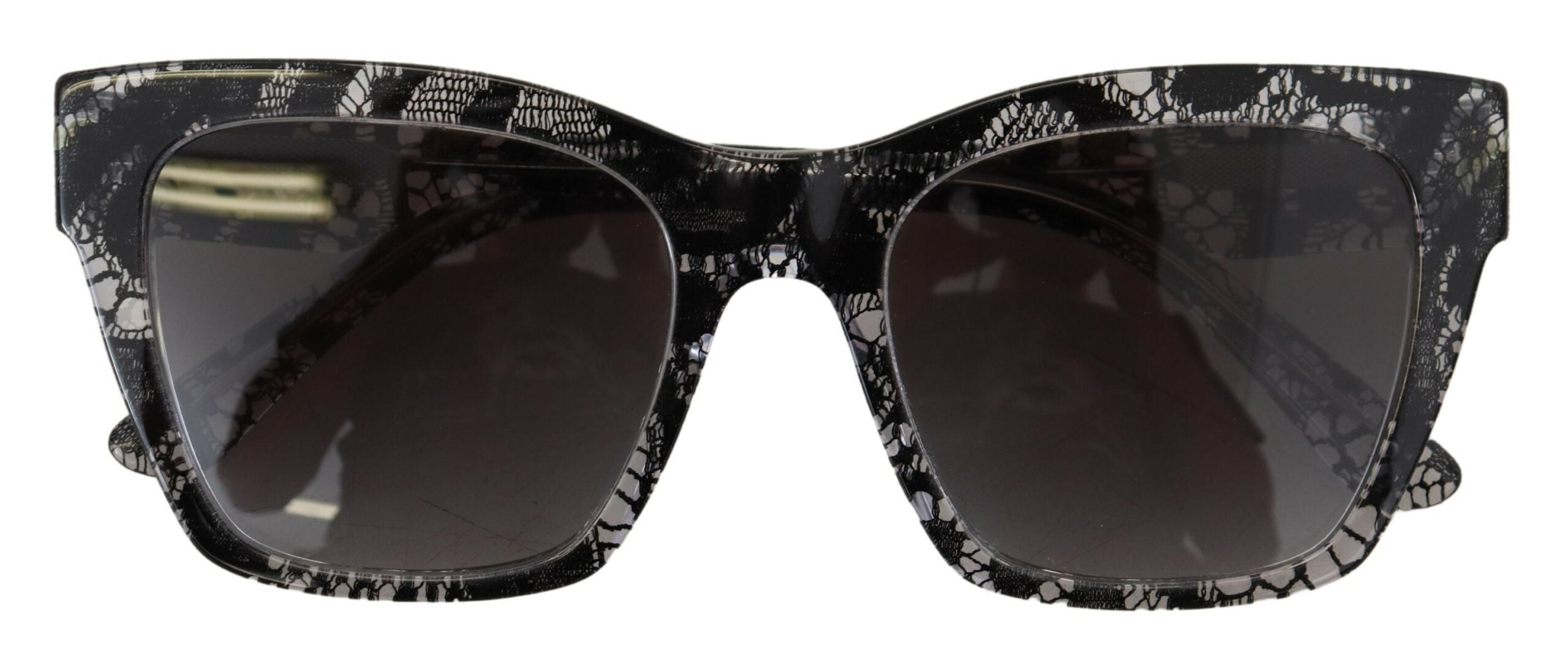 Dolce & Gabbana Black DG4384 Lace Square Acetate Full Rim Sunglasses - DEA STILOSA MILANO
