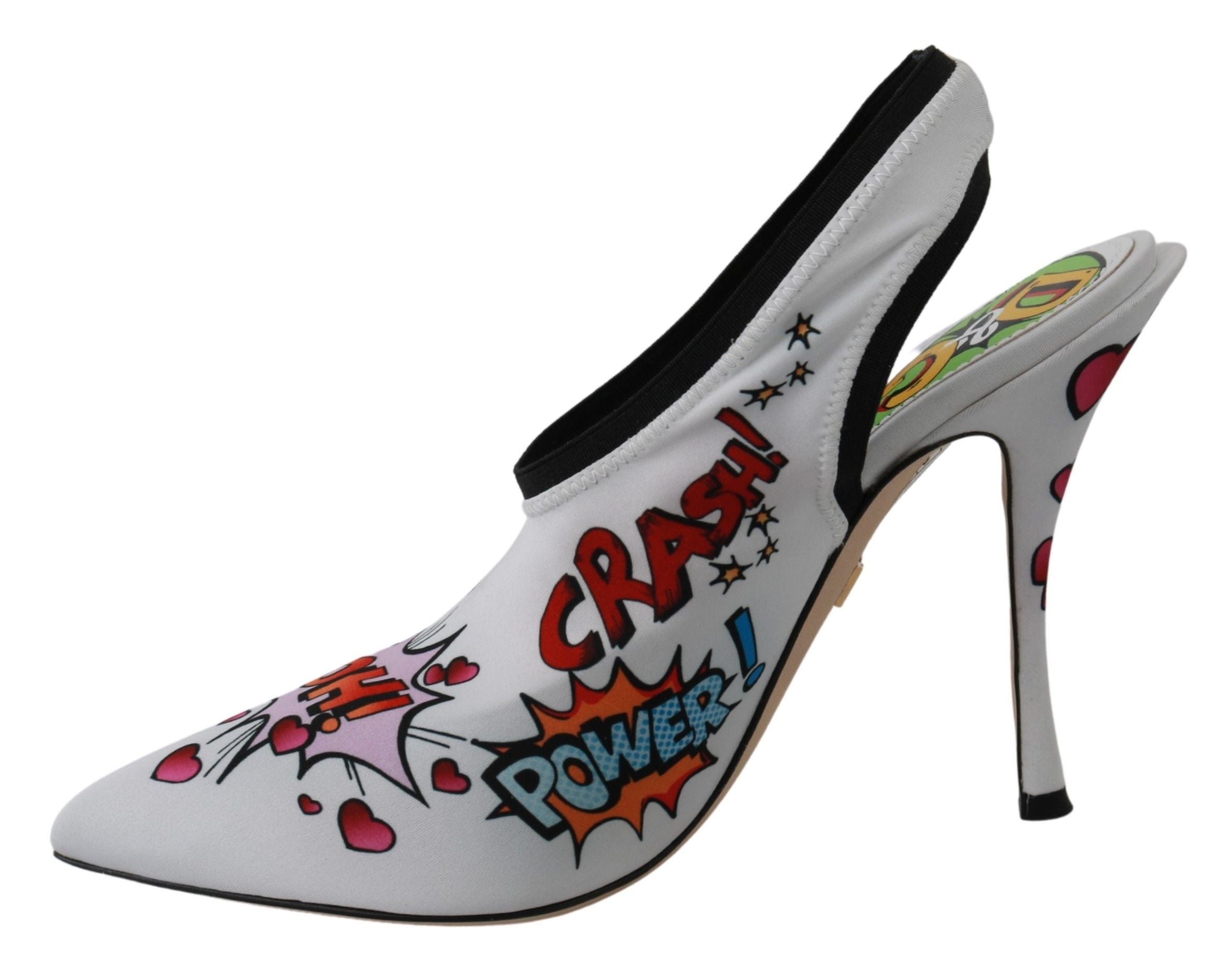 Dolce & Gabbana White WOW Neoprene Stretch Pumps Shoes - DEA STILOSA MILANO