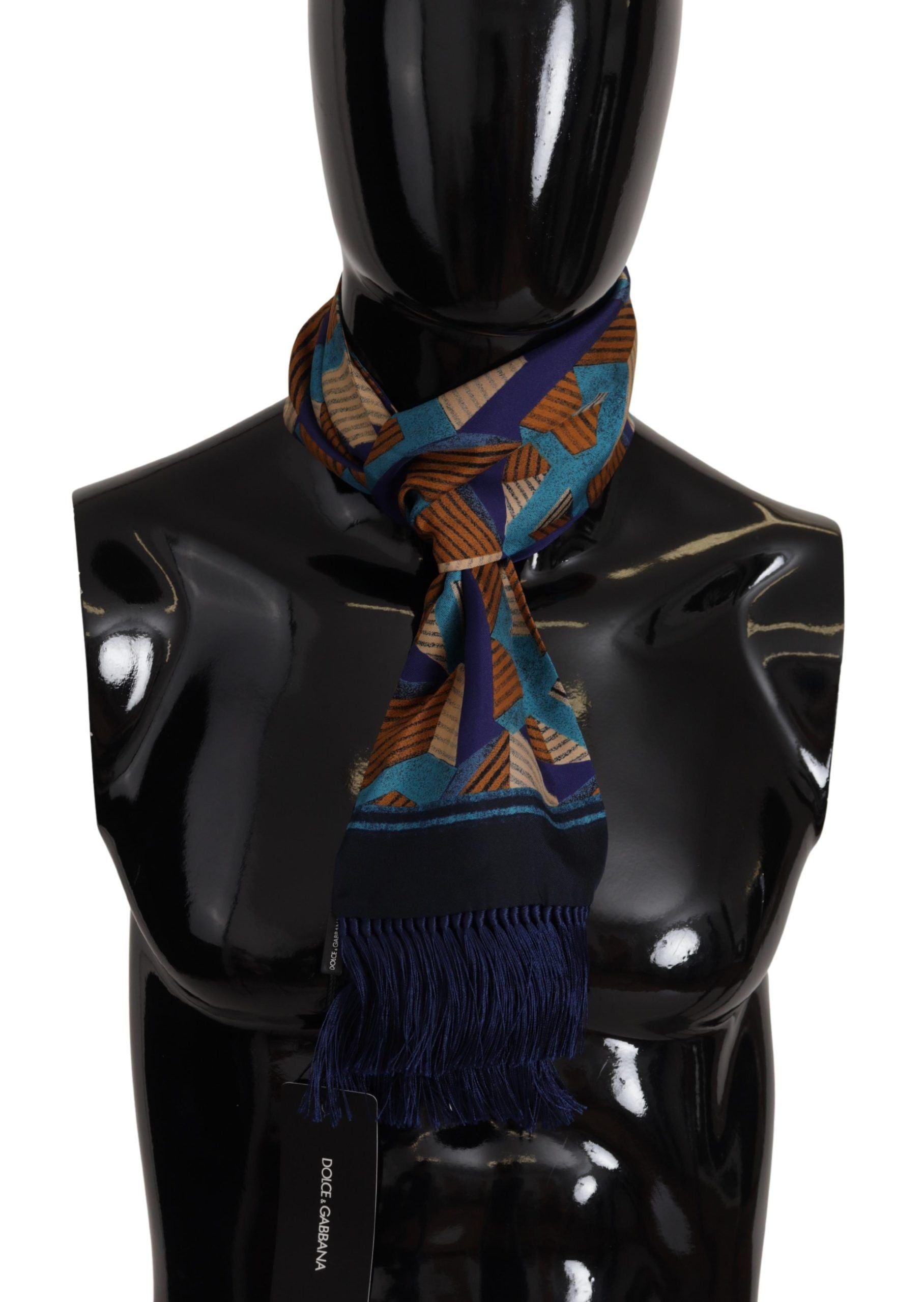 Dolce & Gabbana Multicolor Patterned Wrap Shawl Fringe Scarf - DEA STILOSA MILANO