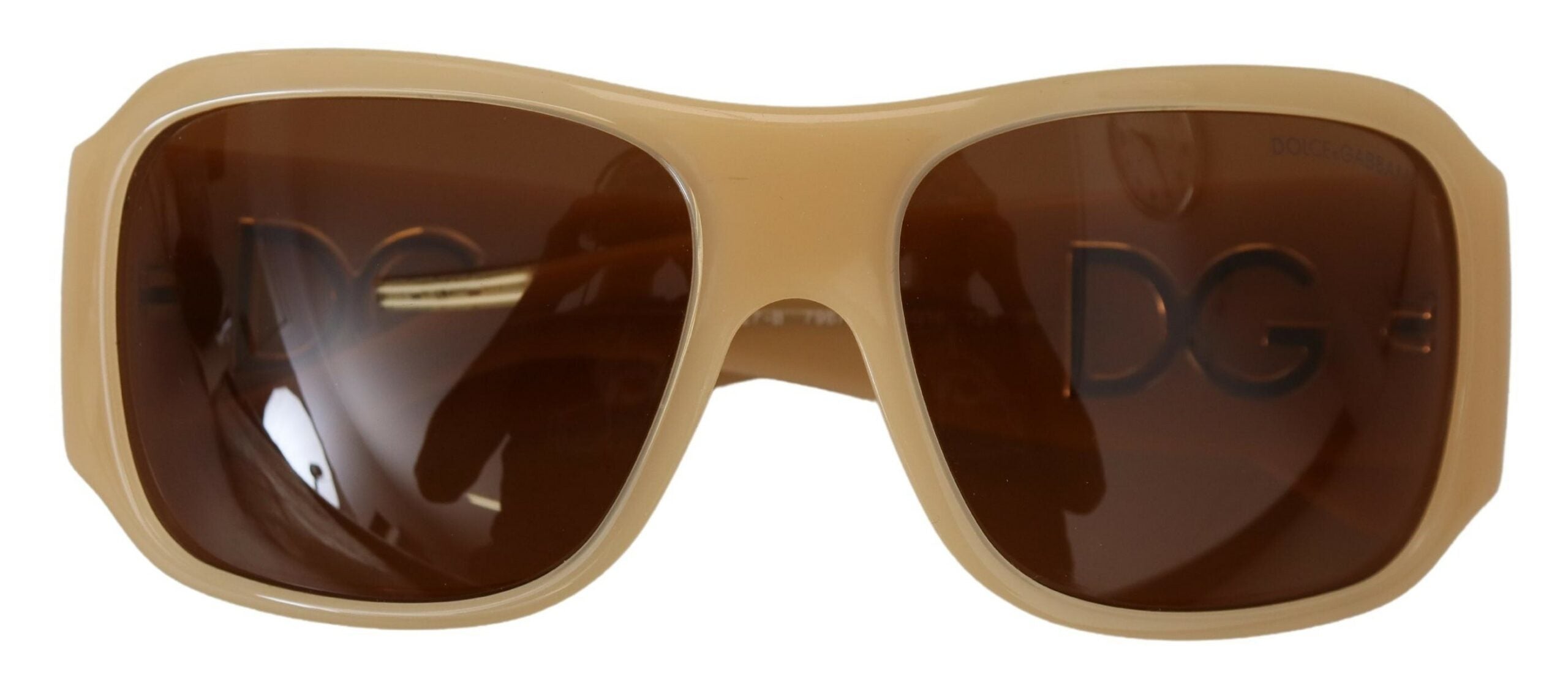 Dolce & Gabbana Cream DG4027B Swarovski Stones Brown Lens Sunglasses - DEA STILOSA MILANO