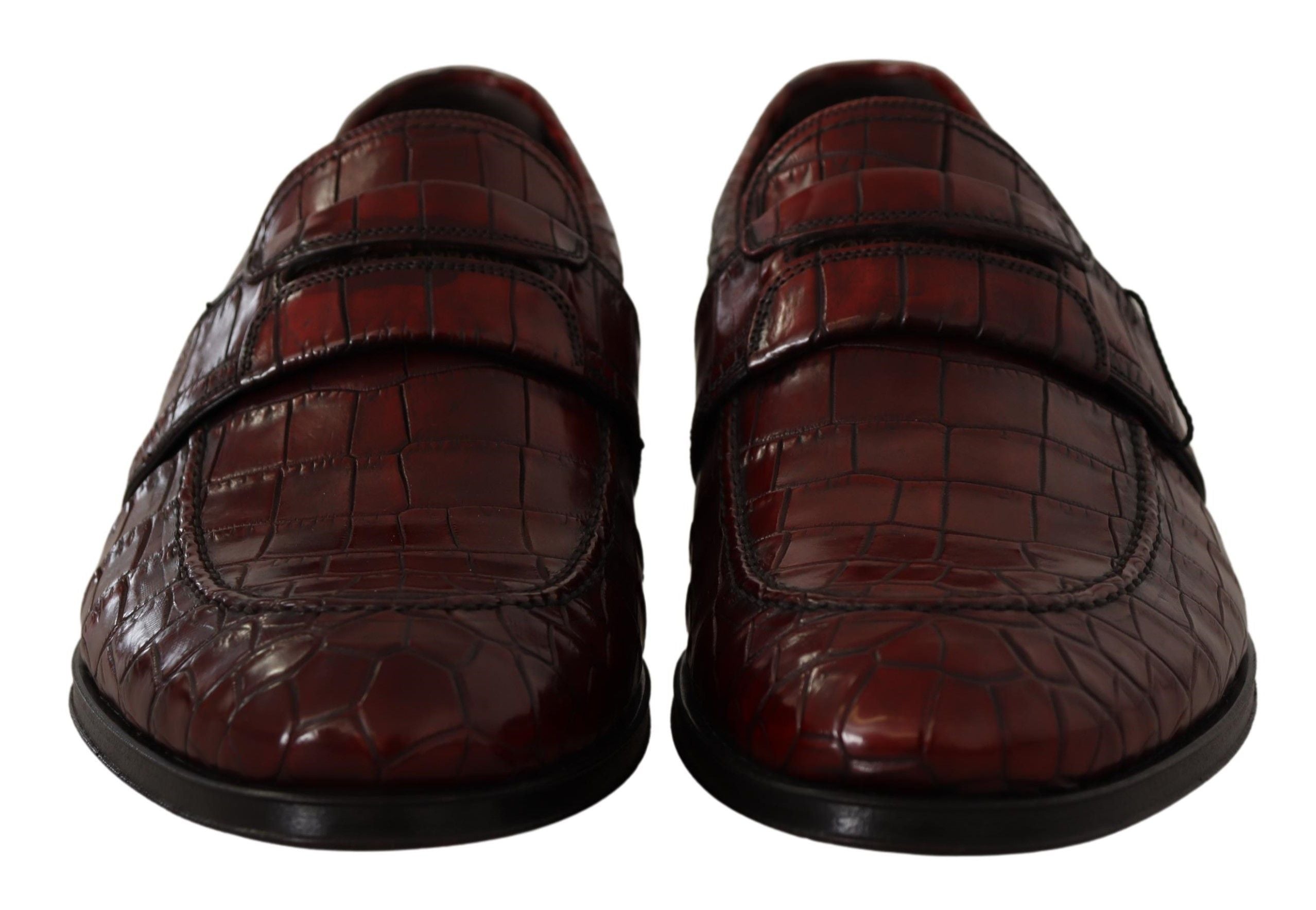 Dolce & Gabbana Bordeaux Exotic Leather Dress Derby Shoes - DEA STILOSA MILANO