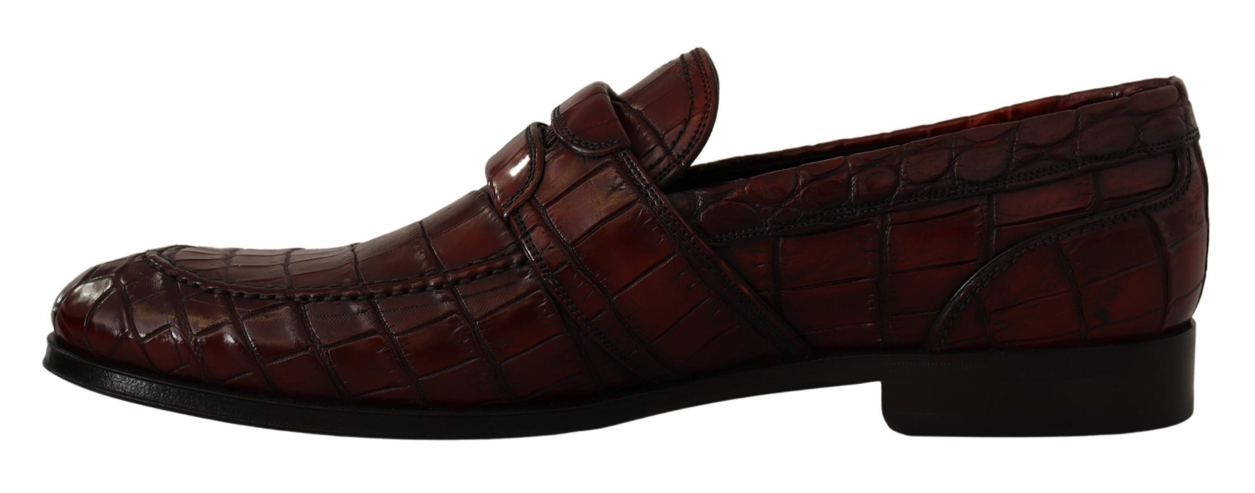 Dolce & Gabbana Bordeaux Exotic Leather Dress Derby Shoes - DEA STILOSA MILANO