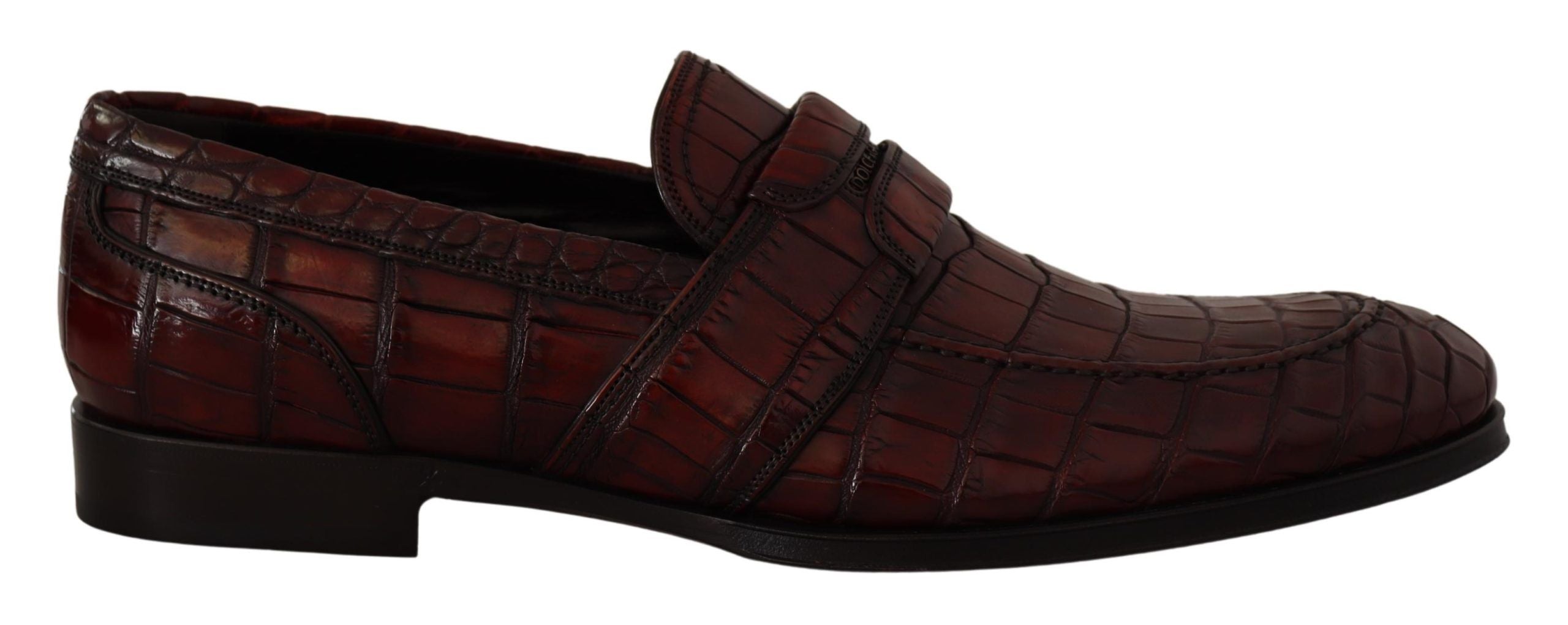 Dolce & Gabbana Bordeaux Exotic Leather Dress Derby Shoes - DEA STILOSA MILANO
