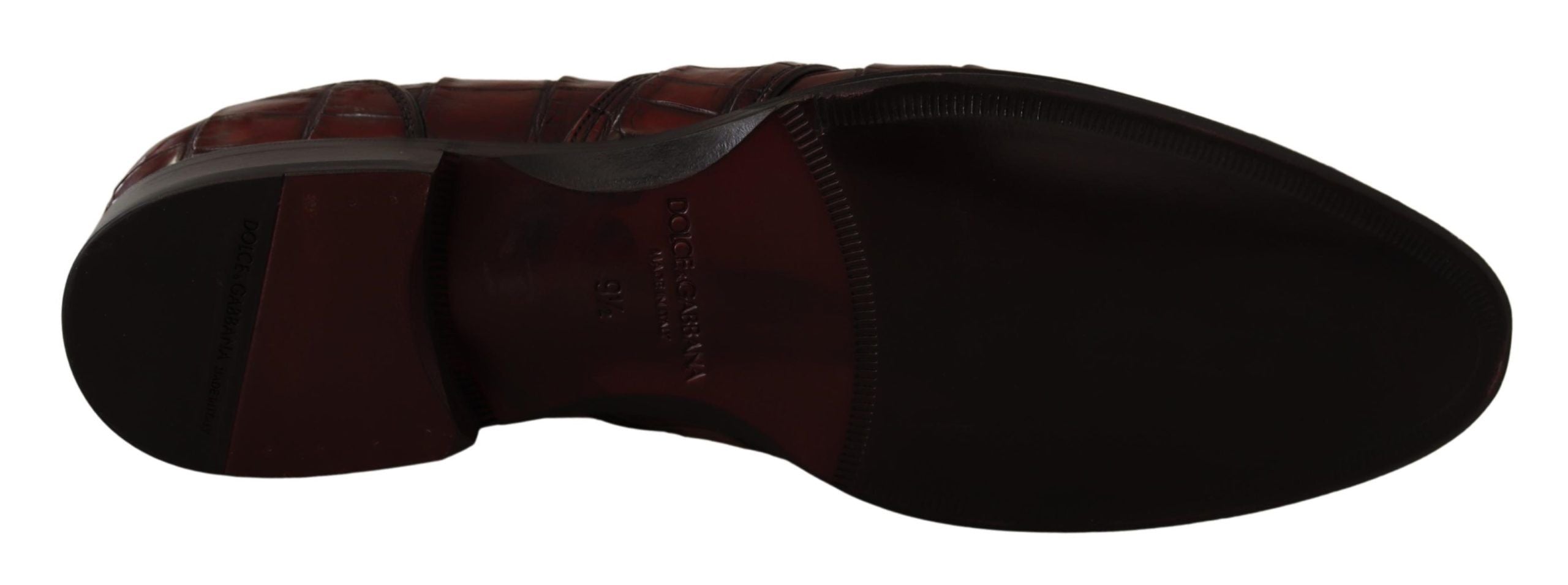 Dolce & Gabbana Bordeaux Exotic Leather Dress Derby Shoes - DEA STILOSA MILANO