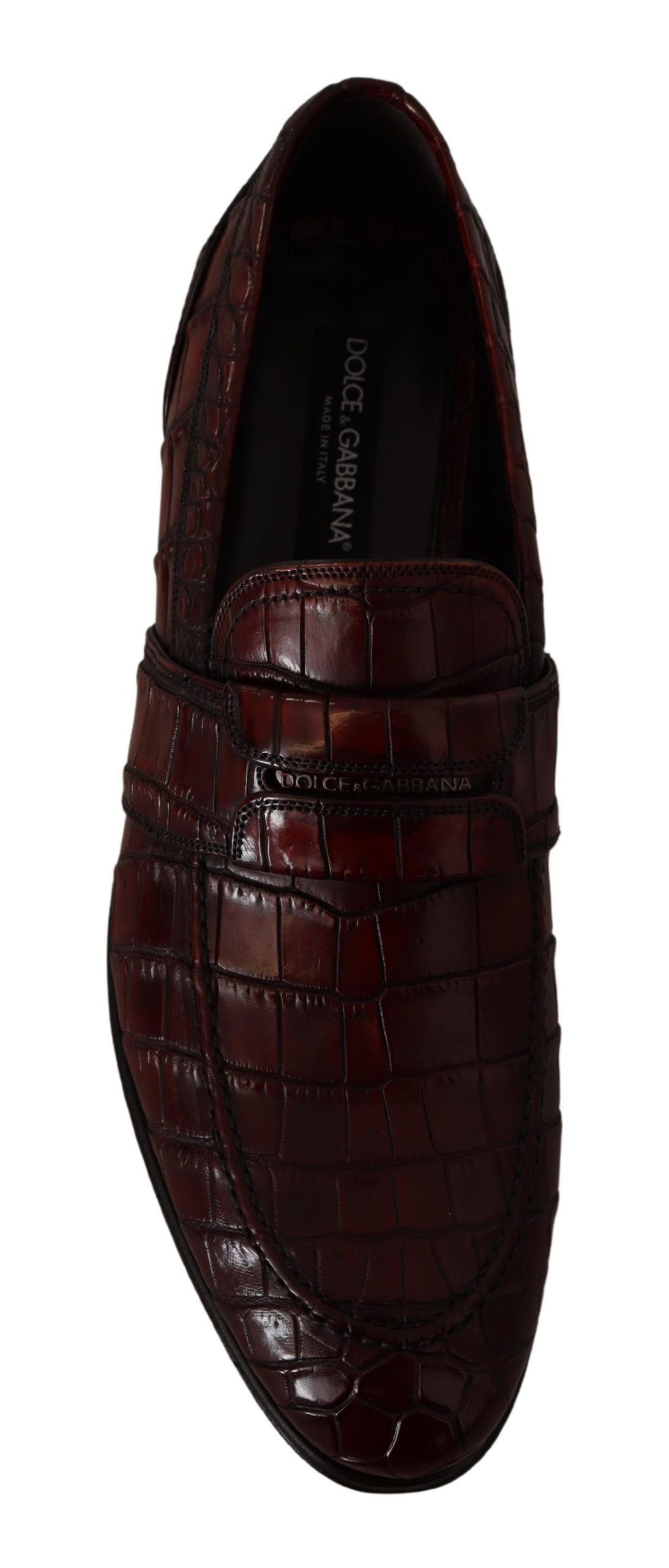 Dolce & Gabbana Bordeaux Exotic Leather Dress Derby Shoes - DEA STILOSA MILANO