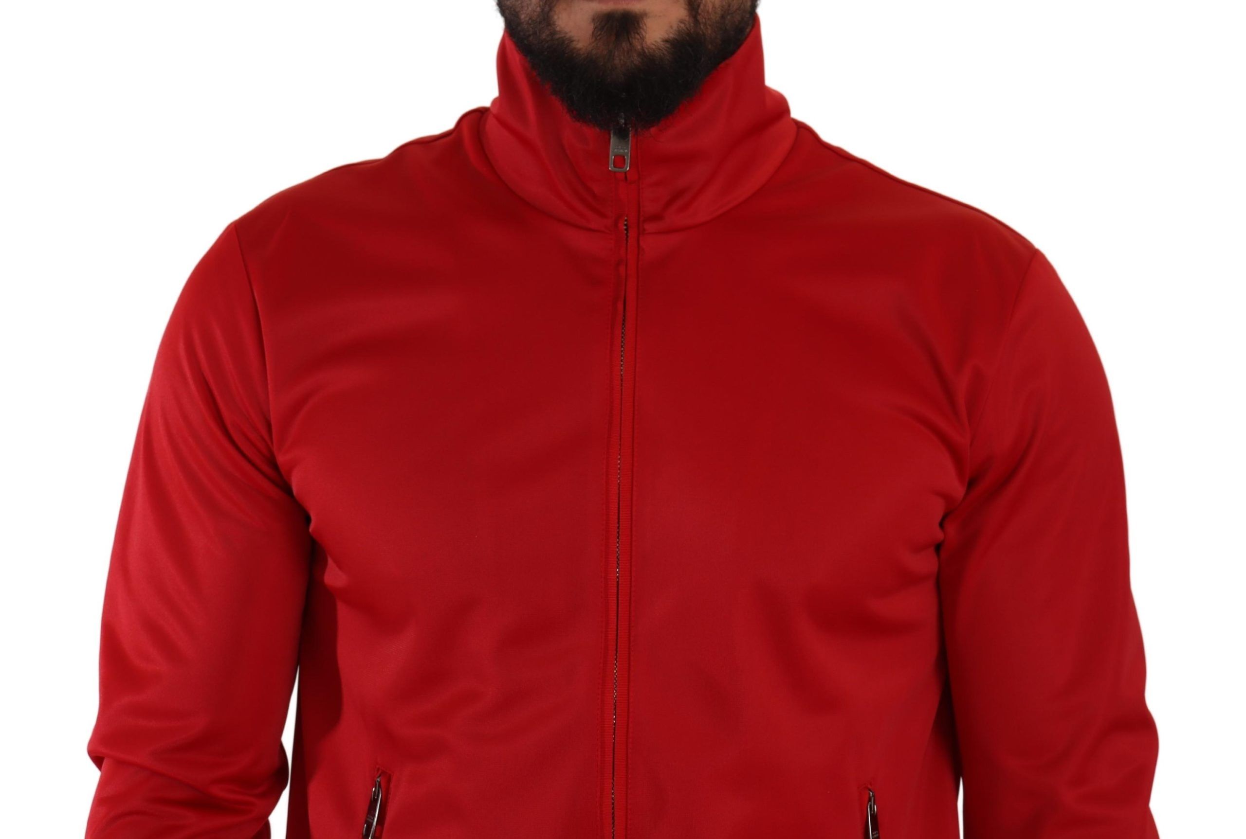 Dolce & Gabbana Red Full Zip Long Sleeve D.N.A Sport Gym Sweater - DEA STILOSA MILANO