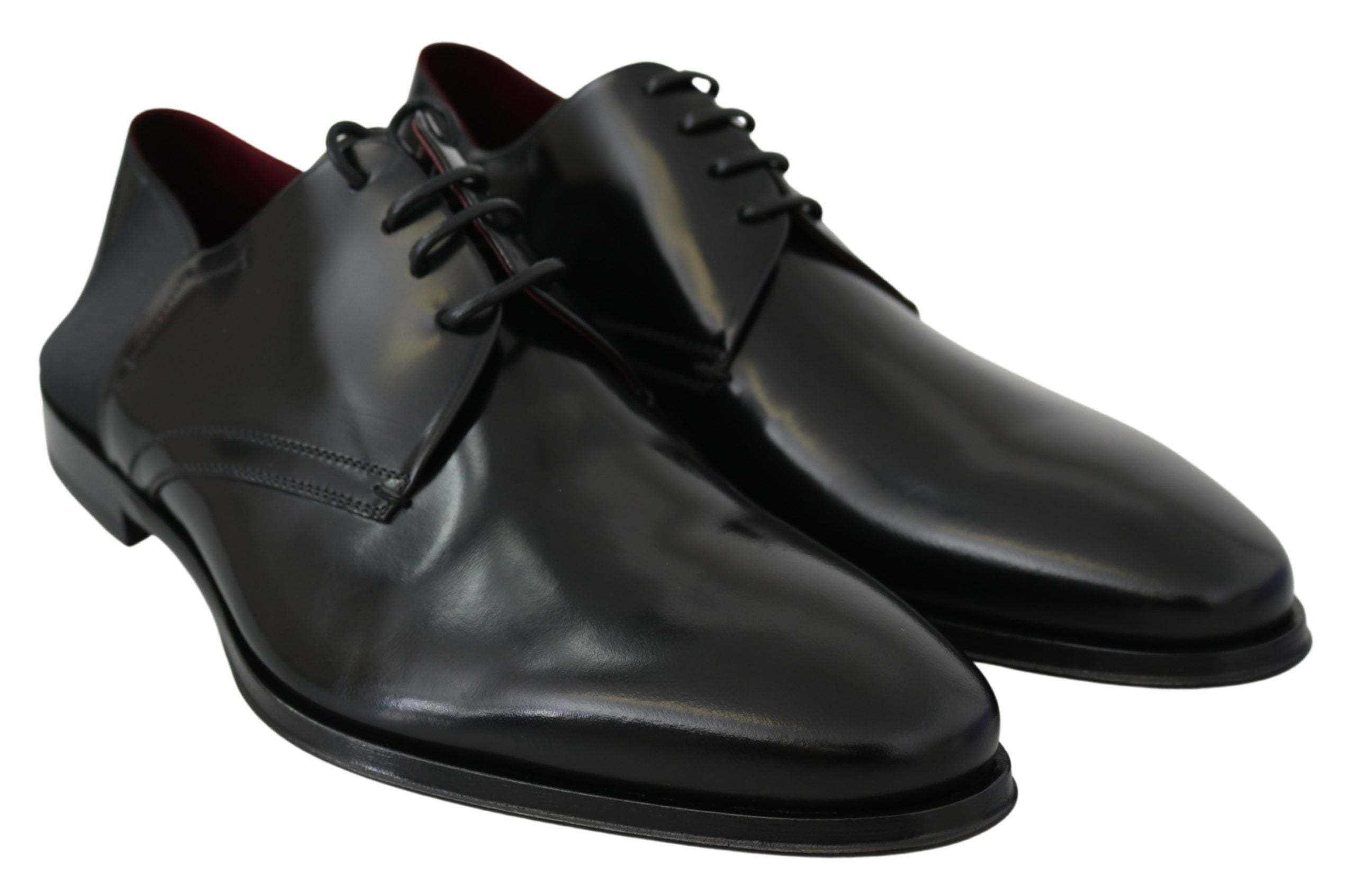 Dolce & Gabbana Black Patent Leather Lace Derby Shoes - DEA STILOSA MILANO