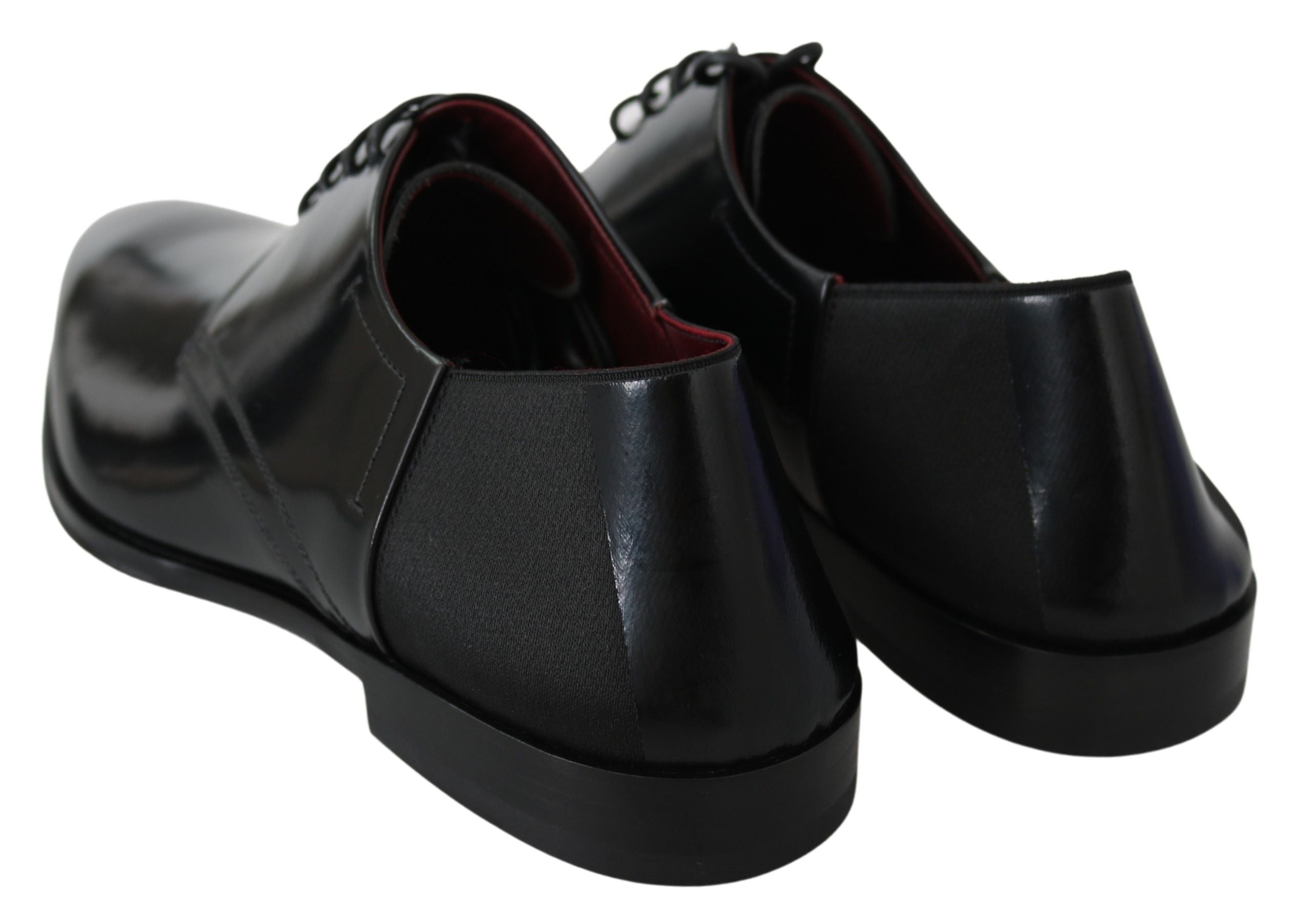 Dolce & Gabbana Black Patent Leather Lace Derby Shoes - DEA STILOSA MILANO