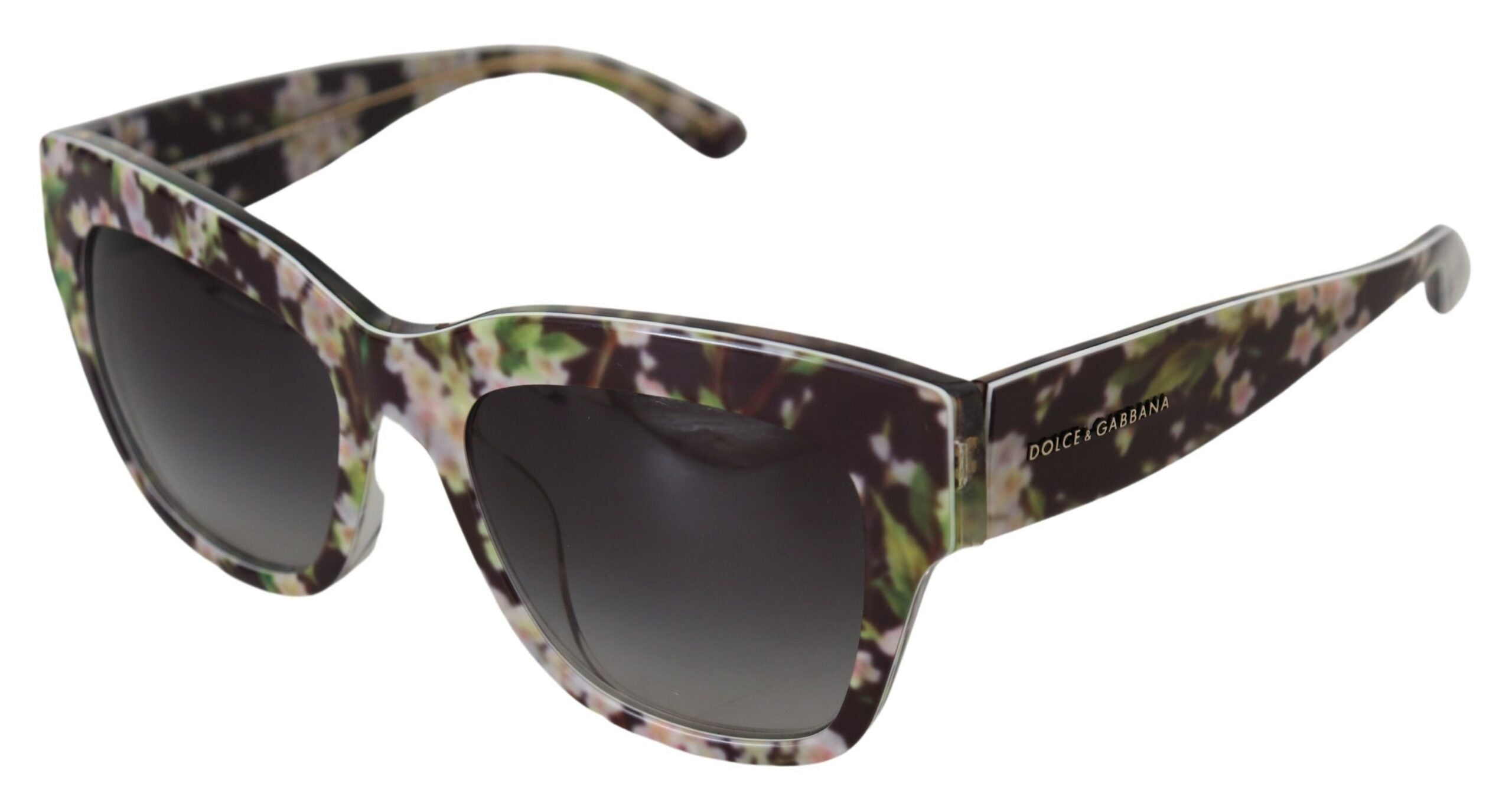 Dolce & Gabbana Black DG4231F Floral Acetate Rectangle Shades Sunglasses - DEA STILOSA MILANO