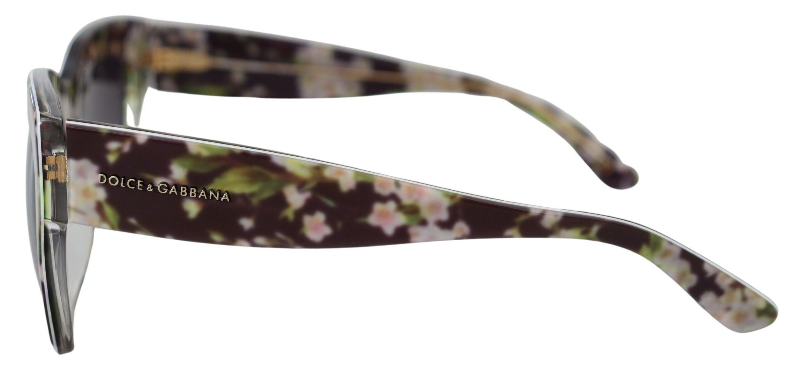 Dolce & Gabbana Black DG4231F Floral Acetate Rectangle Shades Sunglasses - DEA STILOSA MILANO