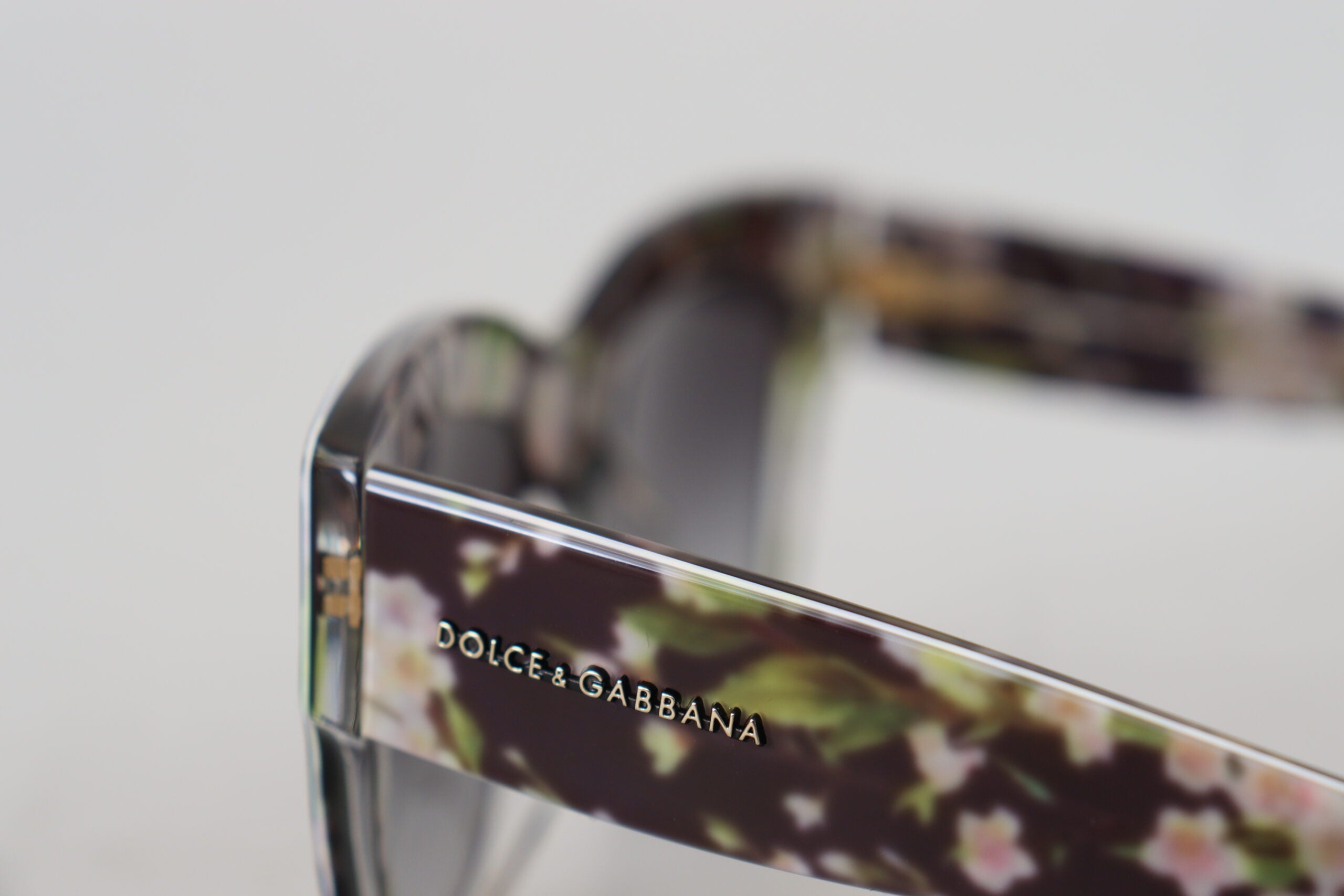 Dolce & Gabbana Black DG4231F Floral Acetate Rectangle Shades Sunglasses - DEA STILOSA MILANO