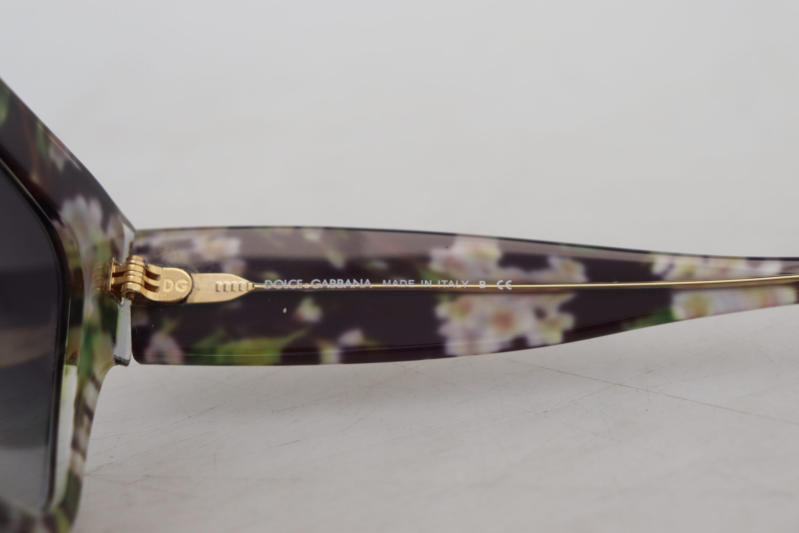Dolce & Gabbana Black DG4231F Floral Acetate Rectangle Shades Sunglasses - DEA STILOSA MILANO