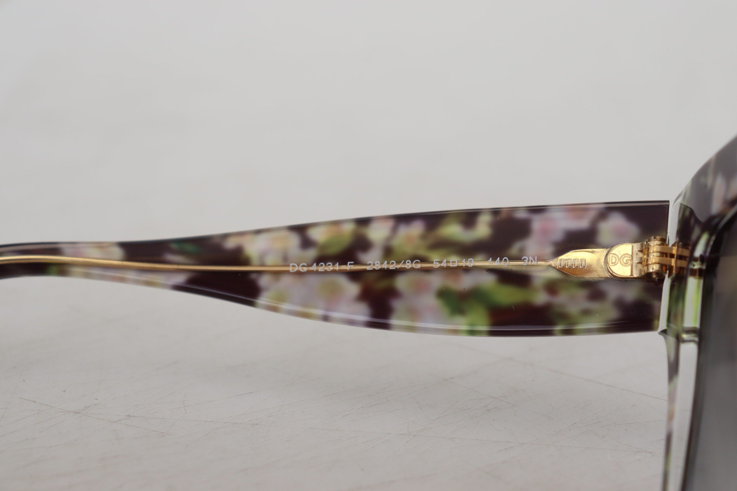Dolce & Gabbana Black DG4231F Floral Acetate Rectangle Shades Sunglasses - DEA STILOSA MILANO