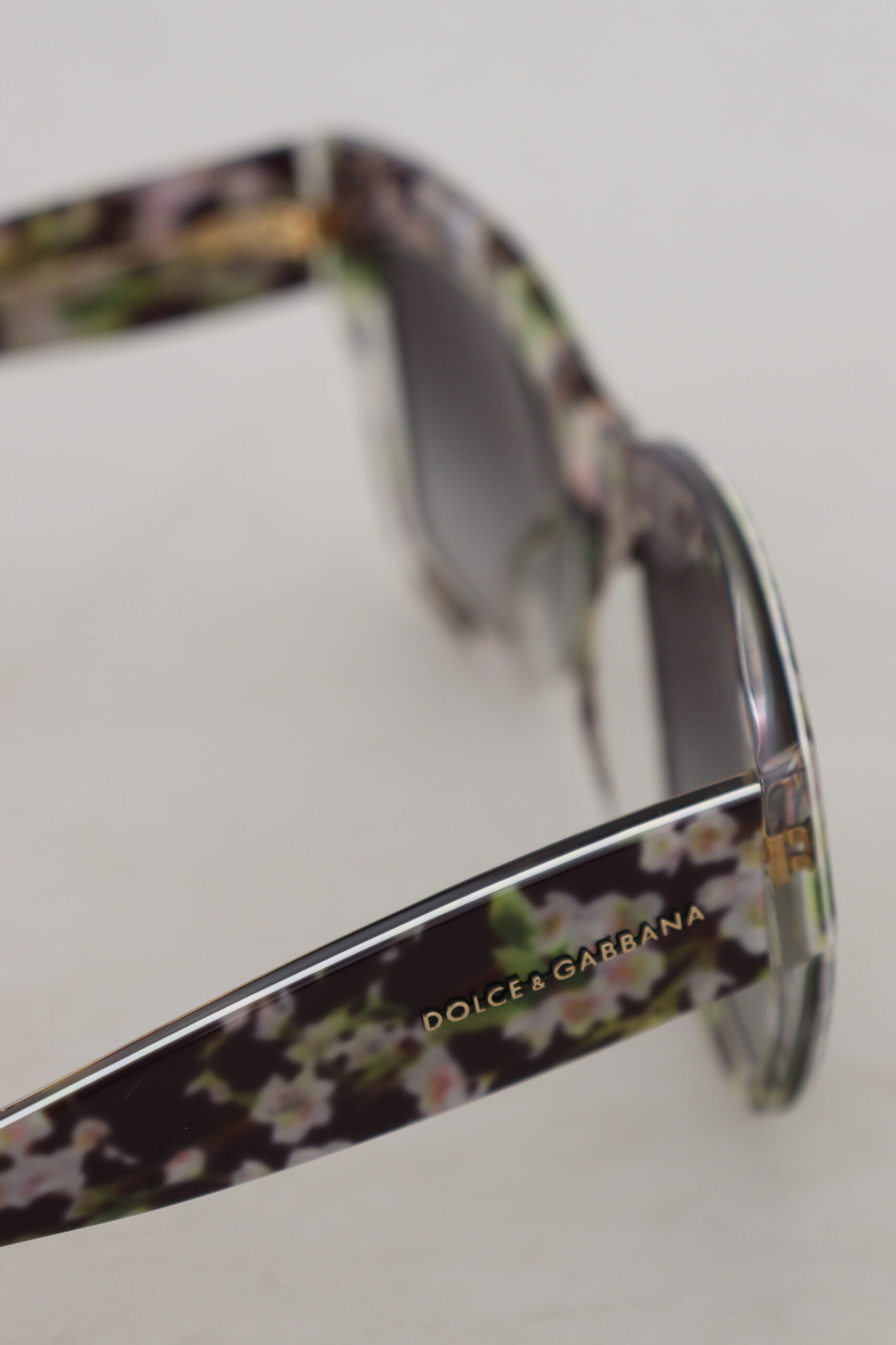 Dolce & Gabbana Black DG4231F Floral Acetate Rectangle Shades Sunglasses - DEA STILOSA MILANO