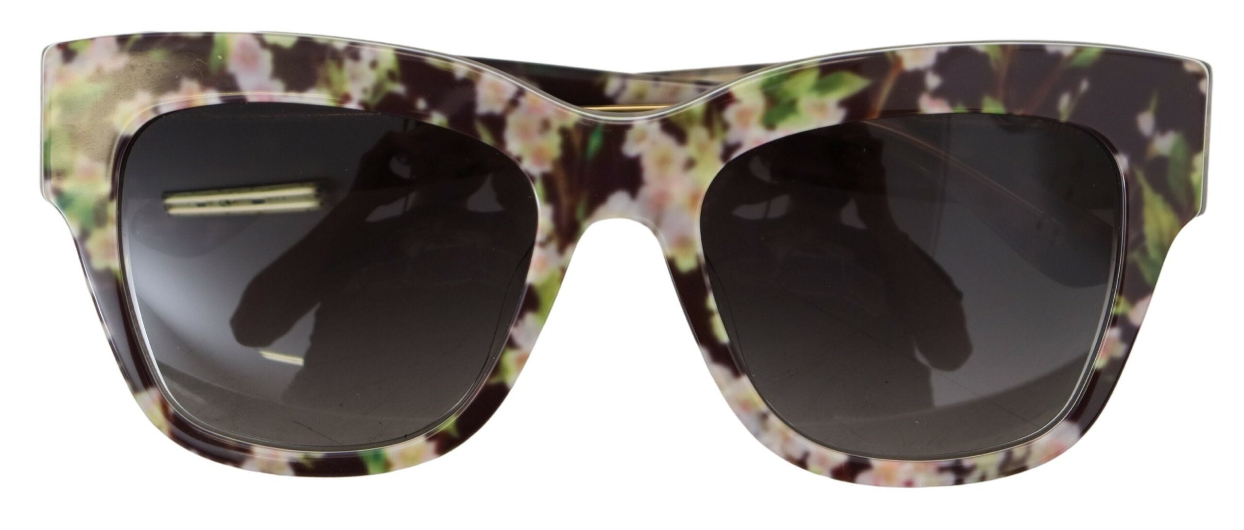 Dolce & Gabbana Black DG4231F Floral Acetate Rectangle Shades Sunglasses - DEA STILOSA MILANO