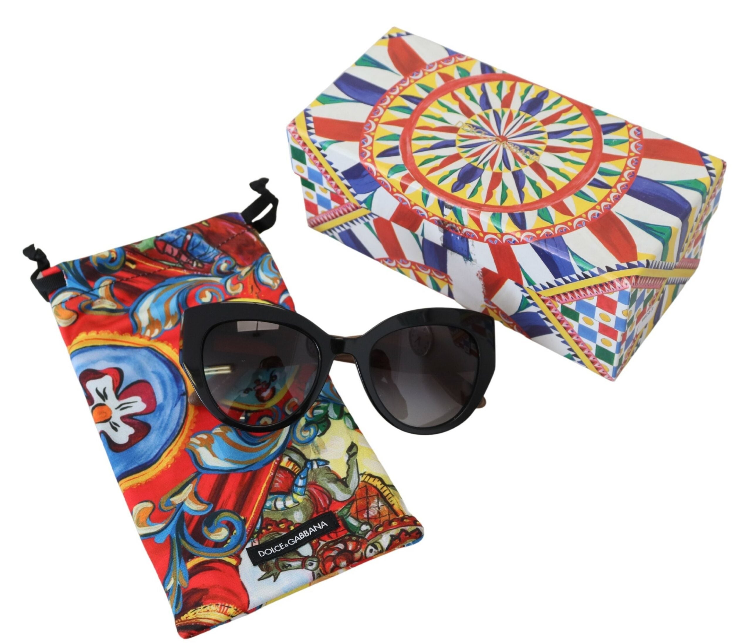 Dolce & Gabbana Black DG4278F Acetate Frame Carretto Cat Eye Sunglasses - DEA STILOSA MILANO