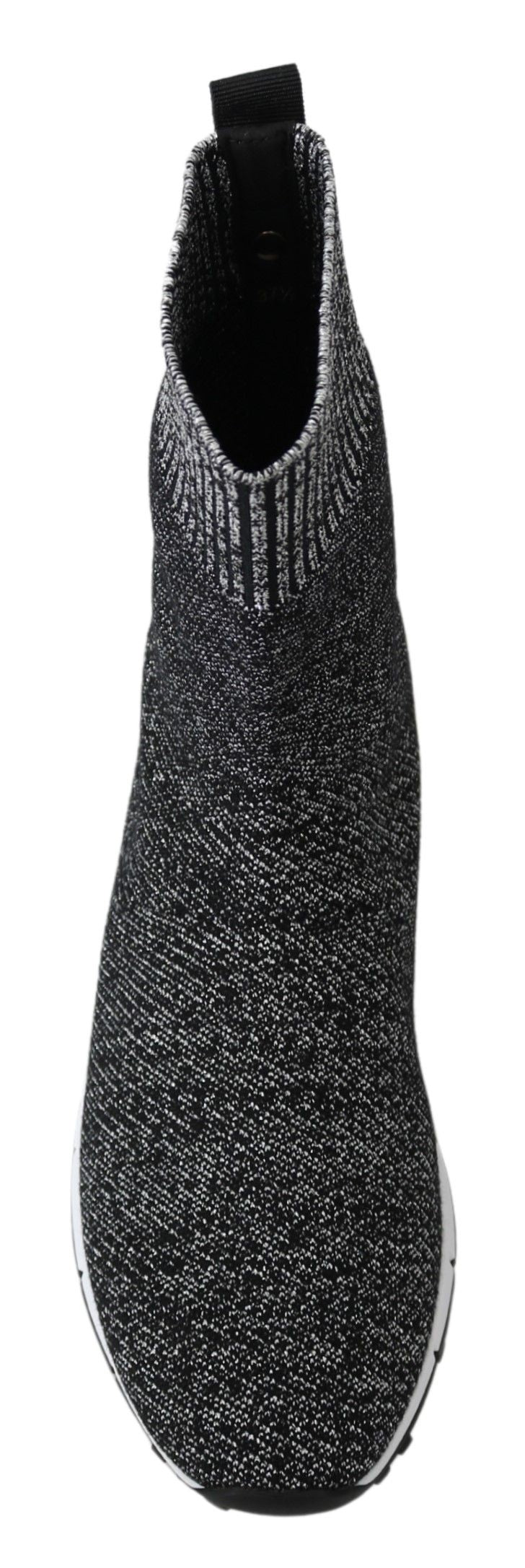 Jimmy Choo Black Silver Lurex Mix Norway Sneakers - DEA STILOSA MILANO
