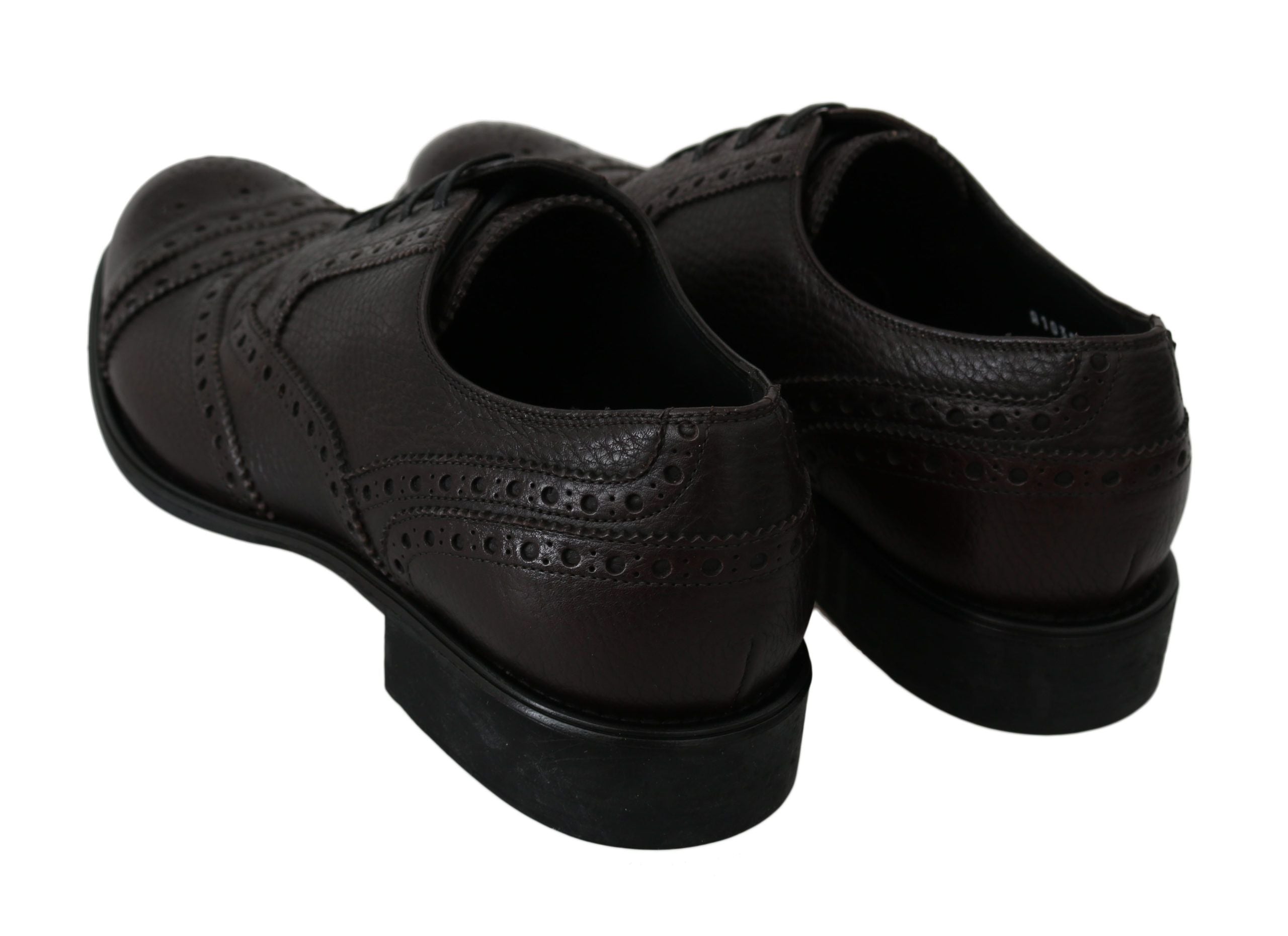 Dolce & Gabbana Brown Leather Brogue Derby Dress Shoes - DEA STILOSA MILANO
