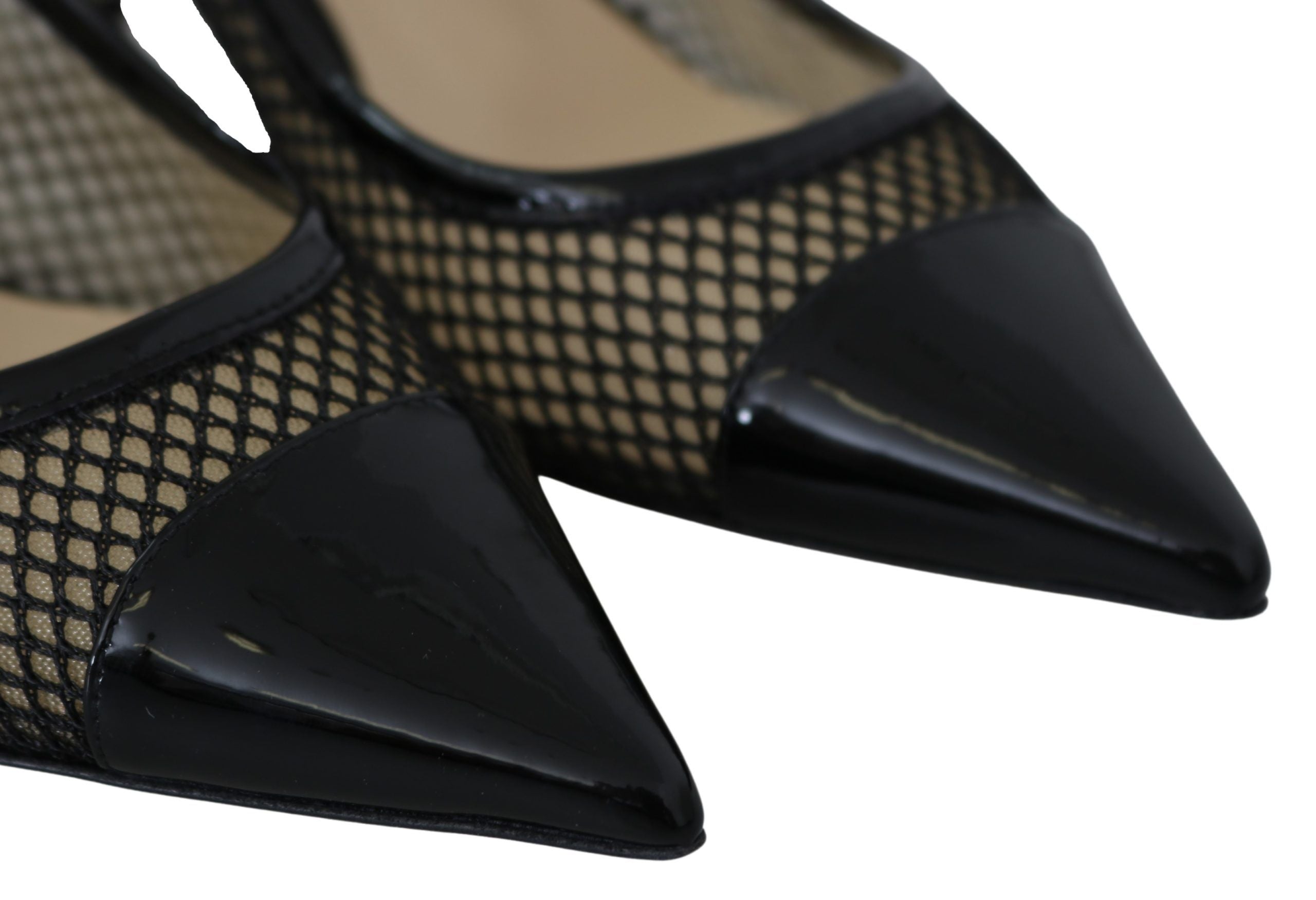 Jimmy Choo Black Mesh and Leather Amika 50 Pumps Shoes - DEA STILOSA MILANO